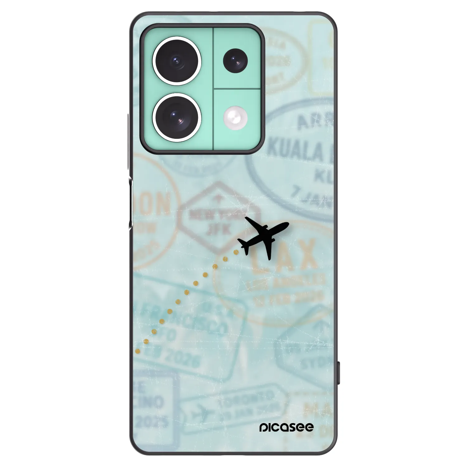 Picasee silikonski črni ovitek za Xiaomi Redmi Note 13 5G - FLIGHT PATH
