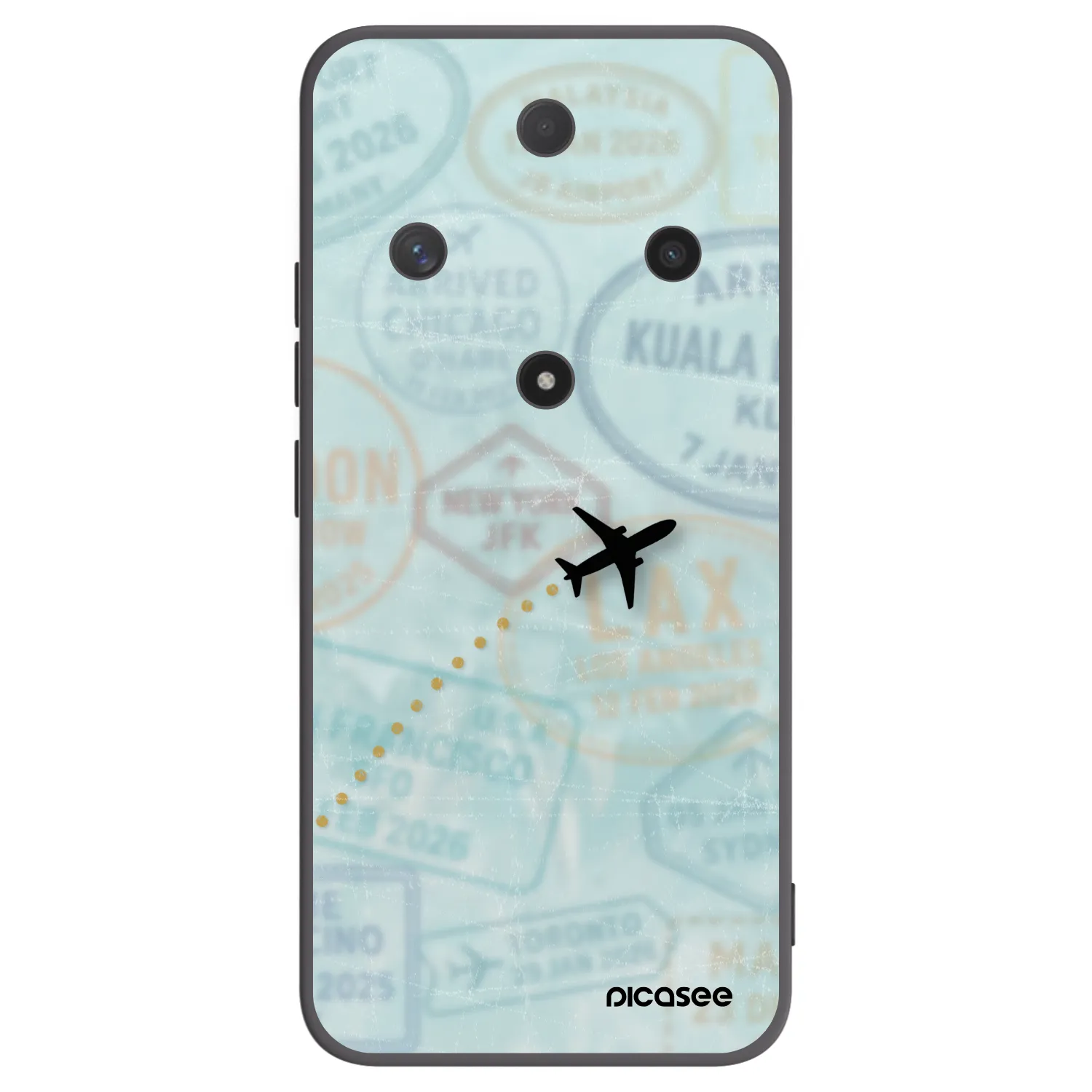 Picasee silikonski črni ovitek za Honor Magic6 Lite 5G - FLIGHT PATH