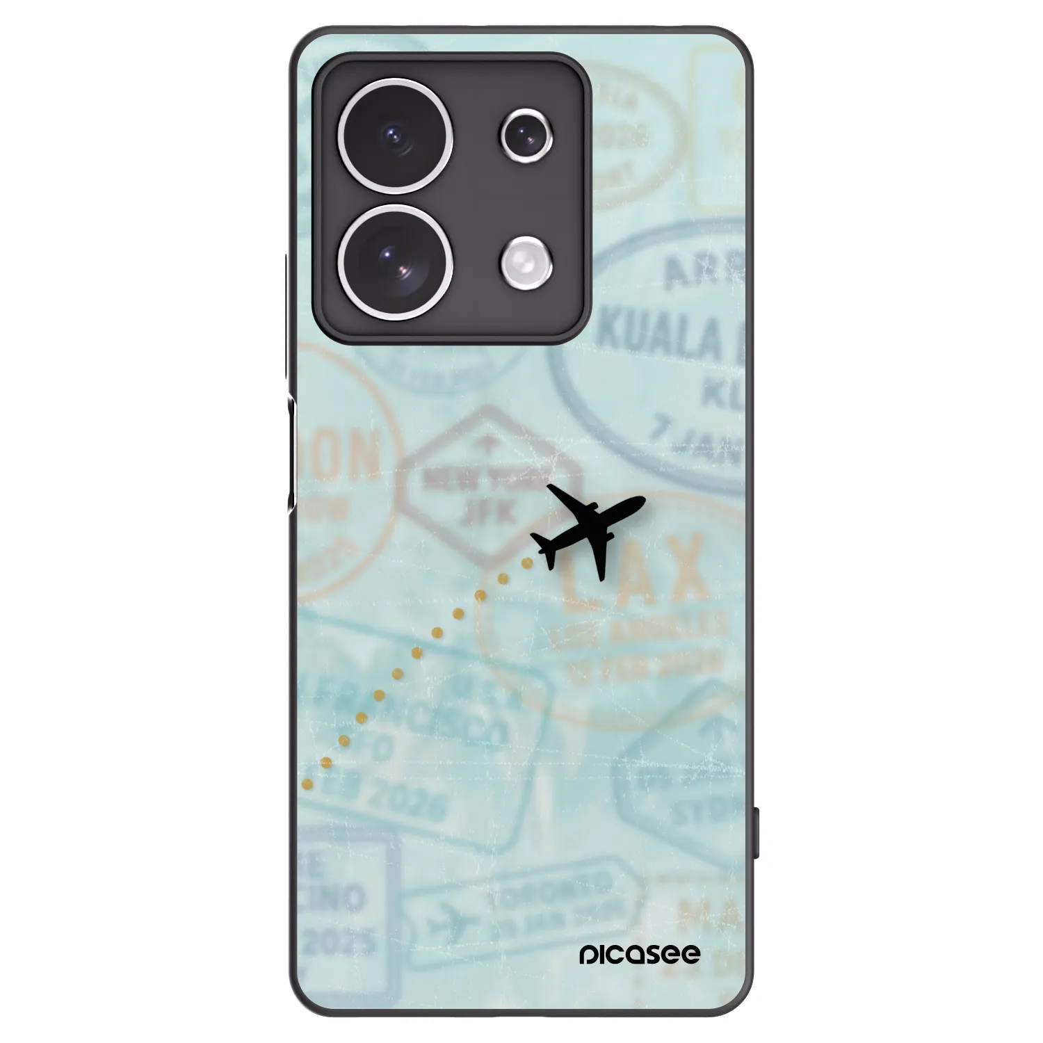 Picasee silikonski črni ovitek za Xiaomi Redmi Note 13 4G - FLIGHT PATH