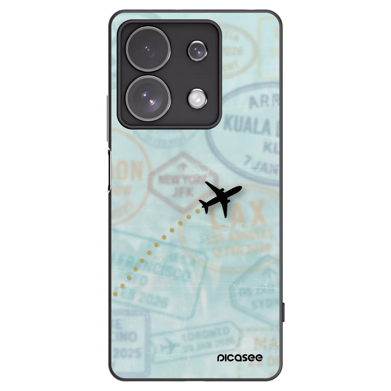 Picasee silikonski črni ovitek za Xiaomi Redmi Note 13 Pro 4G - FLIGHT PATH