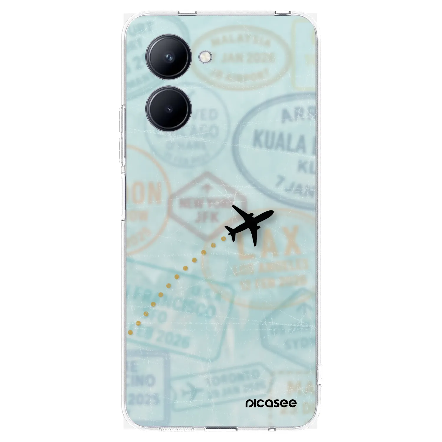 Picasee silikonski prozorni ovitek za Realme C33 (2023) - FLIGHT PATH