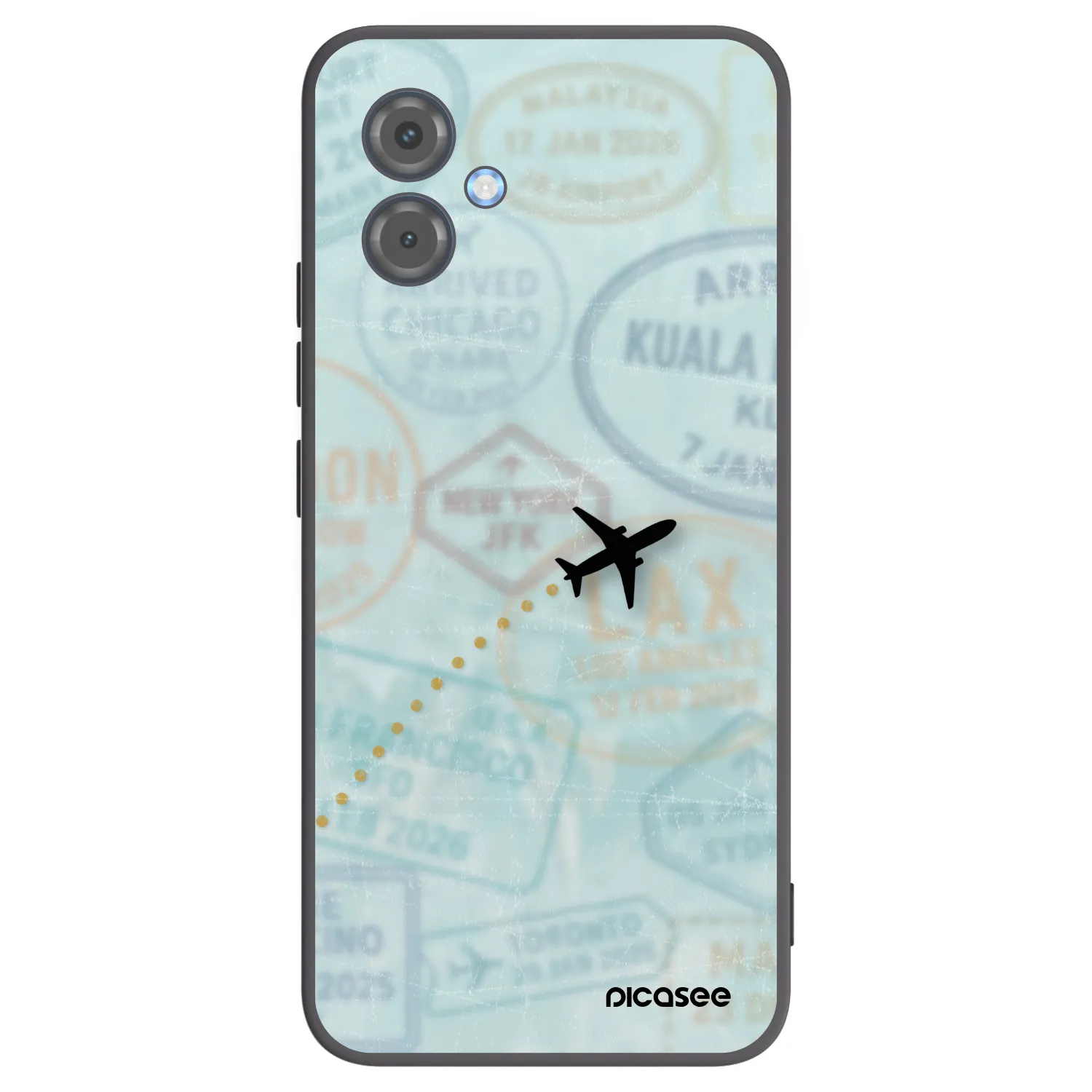 Picasee silikonski črni ovitek za Motorola Moto G14 - FLIGHT PATH