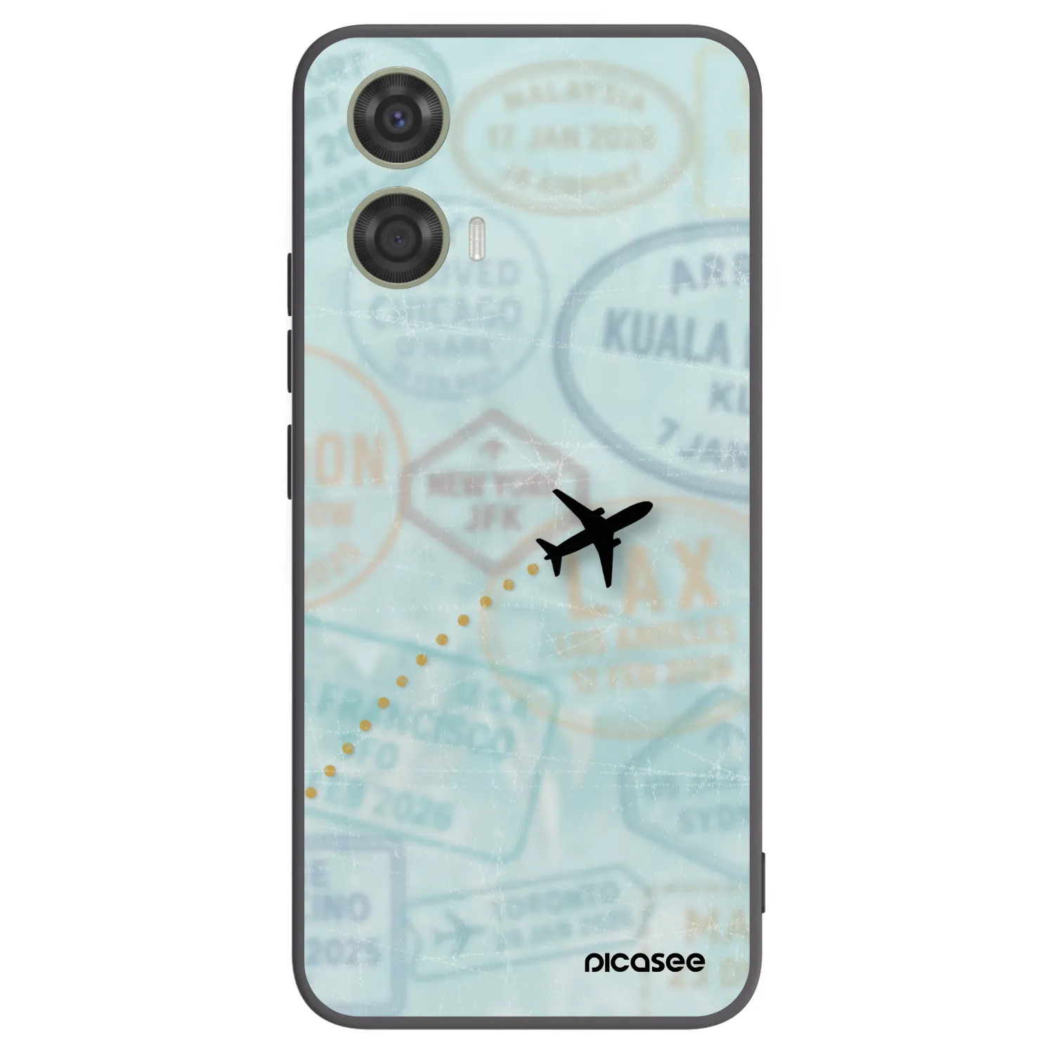 Picasee silikonski črni ovitek za Motorola Moto G24 - FLIGHT PATH