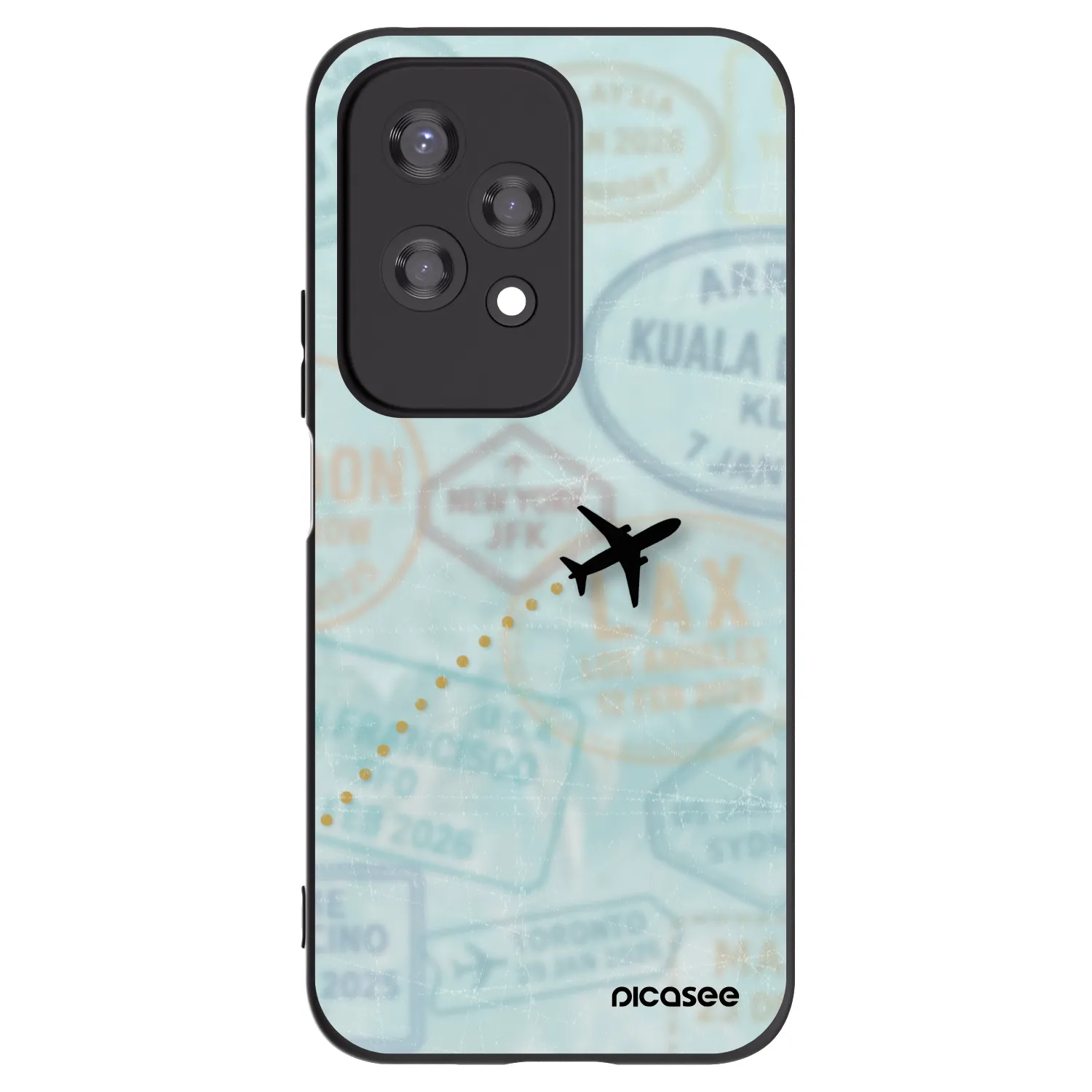 Picasee silikonski črni ovitek za Honor 200 Lite - FLIGHT PATH