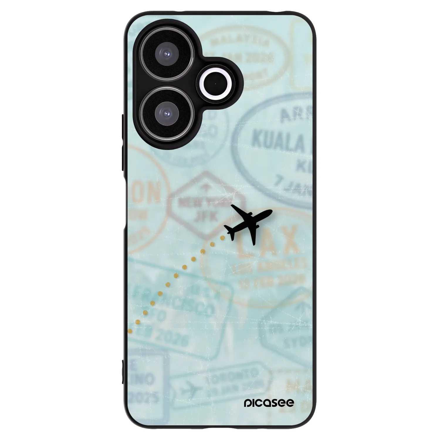 Picasee silikonski črni ovitek za Xiaomi Redmi 13 4G - FLIGHT PATH