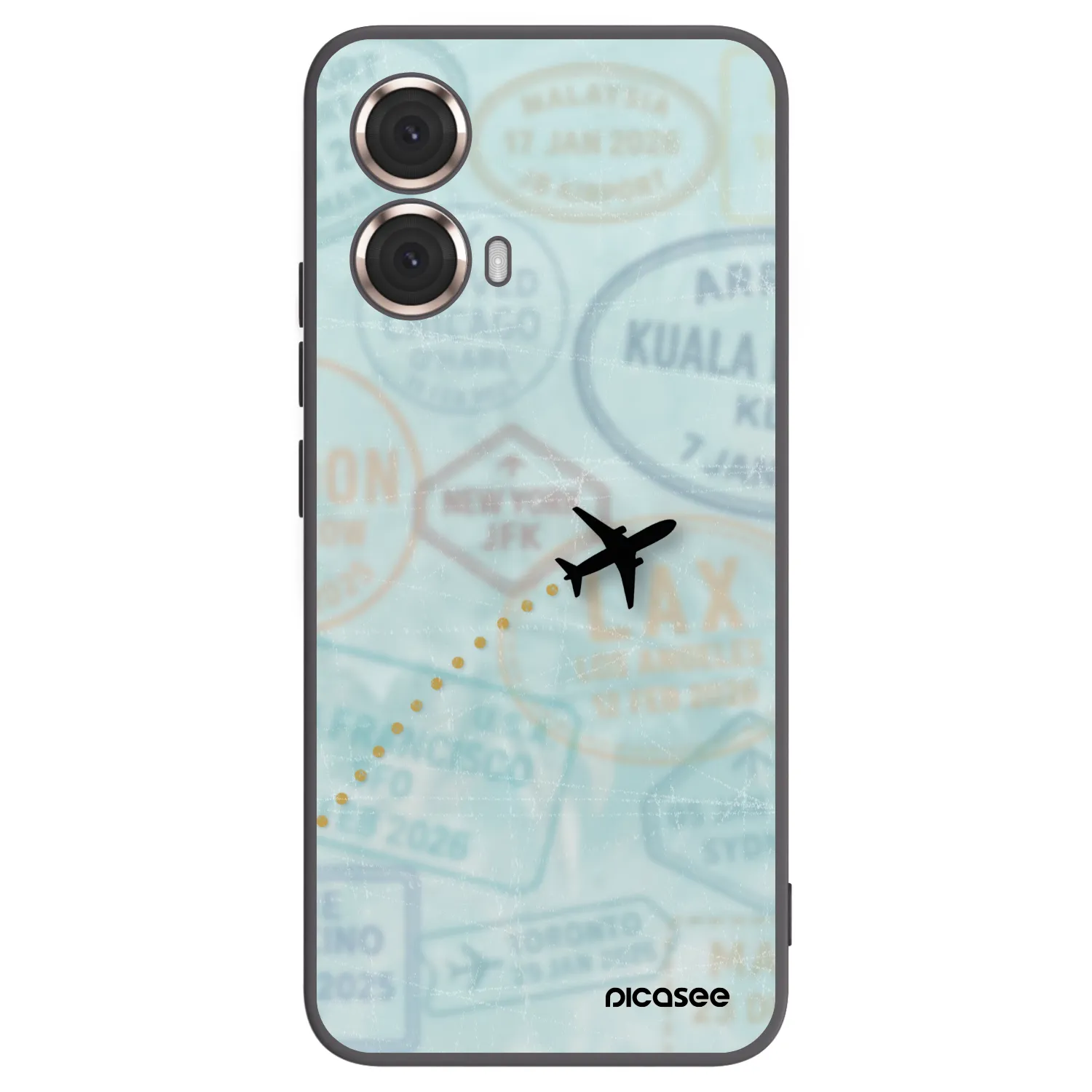 Picasee silikonski črni ovitek za Motorola Moto G85 - FLIGHT PATH