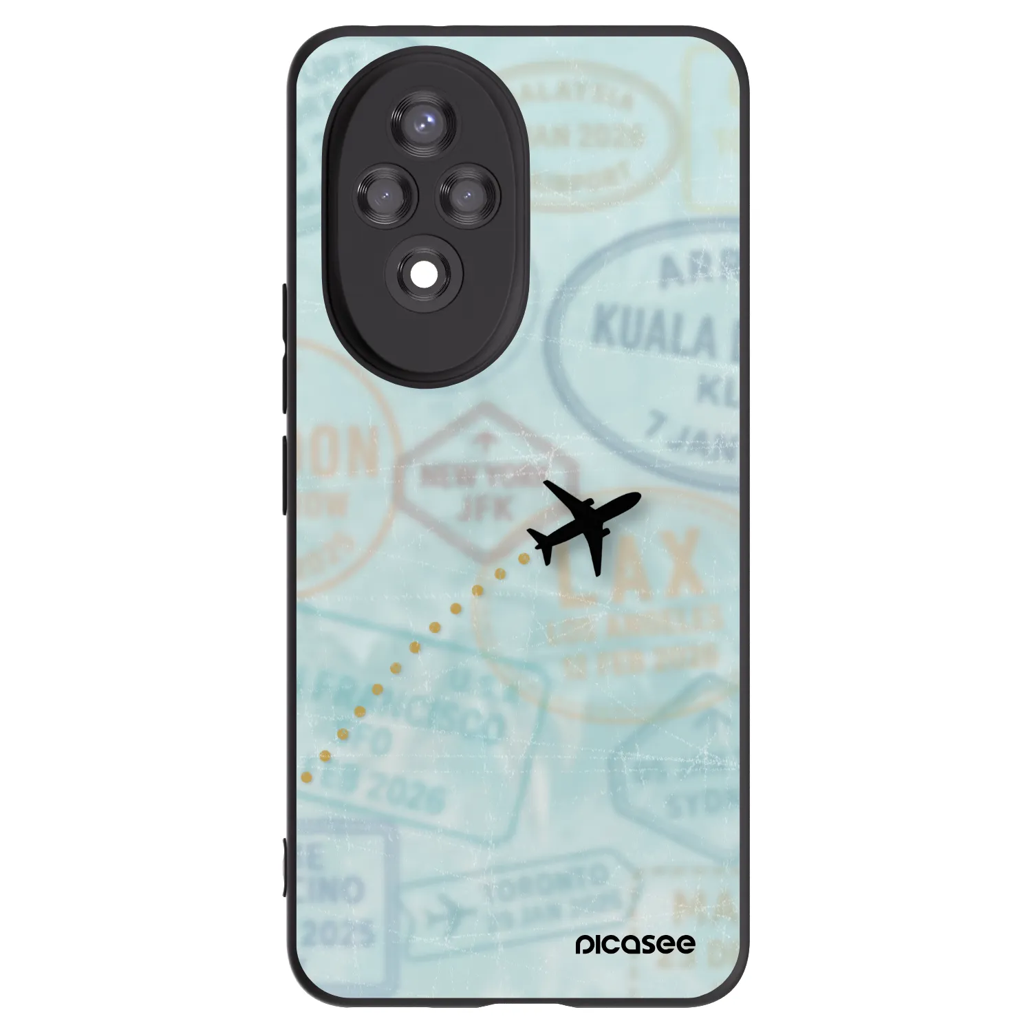 Picasee silikonski črni ovitek za Honor 200 Pro 5G - FLIGHT PATH