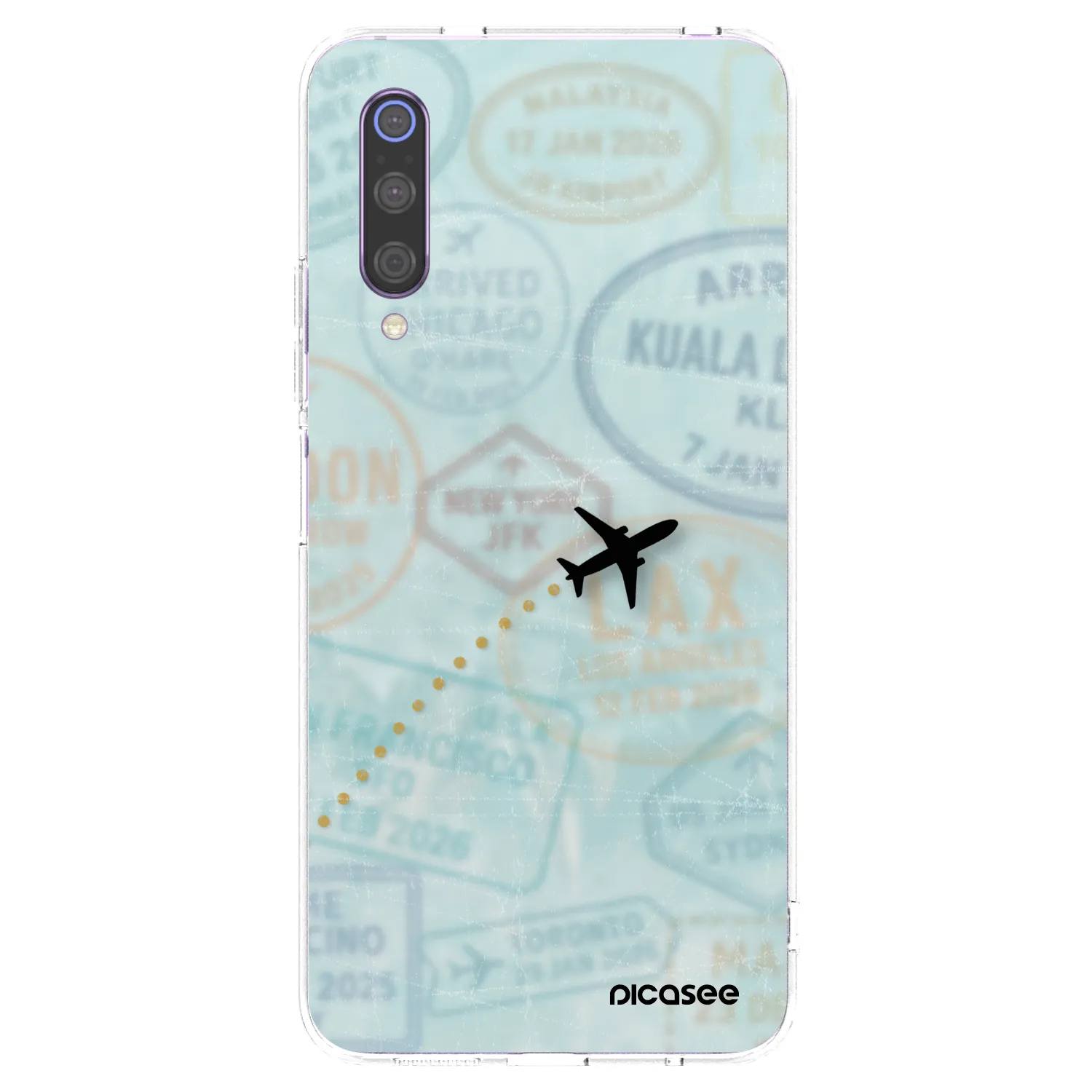 Picasee silikonski prozorni ovitek za Xiaomi Mi 9 - FLIGHT PATH