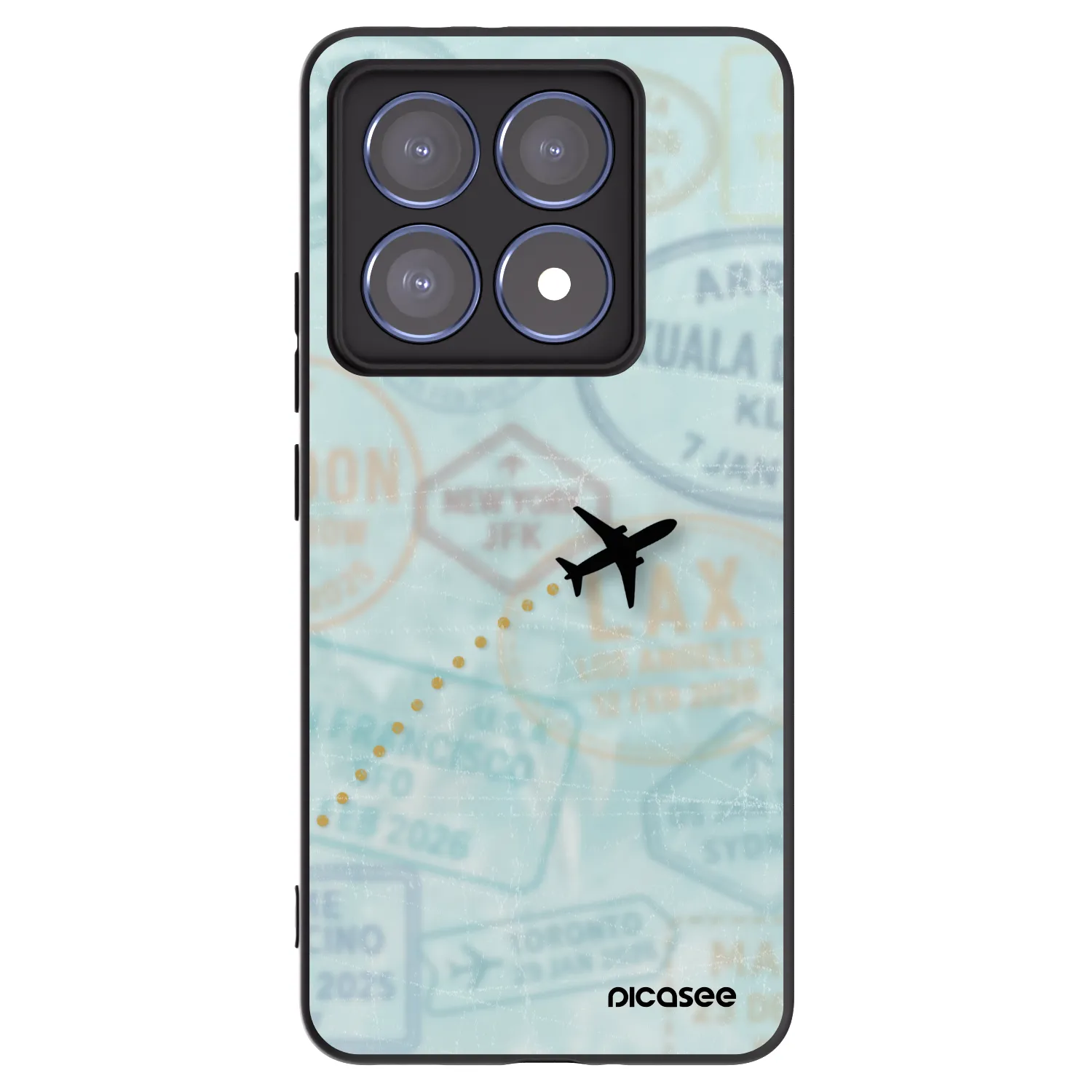 Picasee silikonski črni ovitek za Xiaomi 14T Pro - FLIGHT PATH