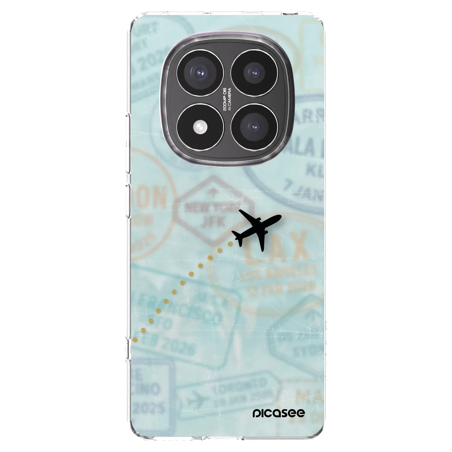 Picasee silikonski prozorni ovitek za Xiaomi Redmi Note 14 Pro+ 5G - FLIGHT PATH