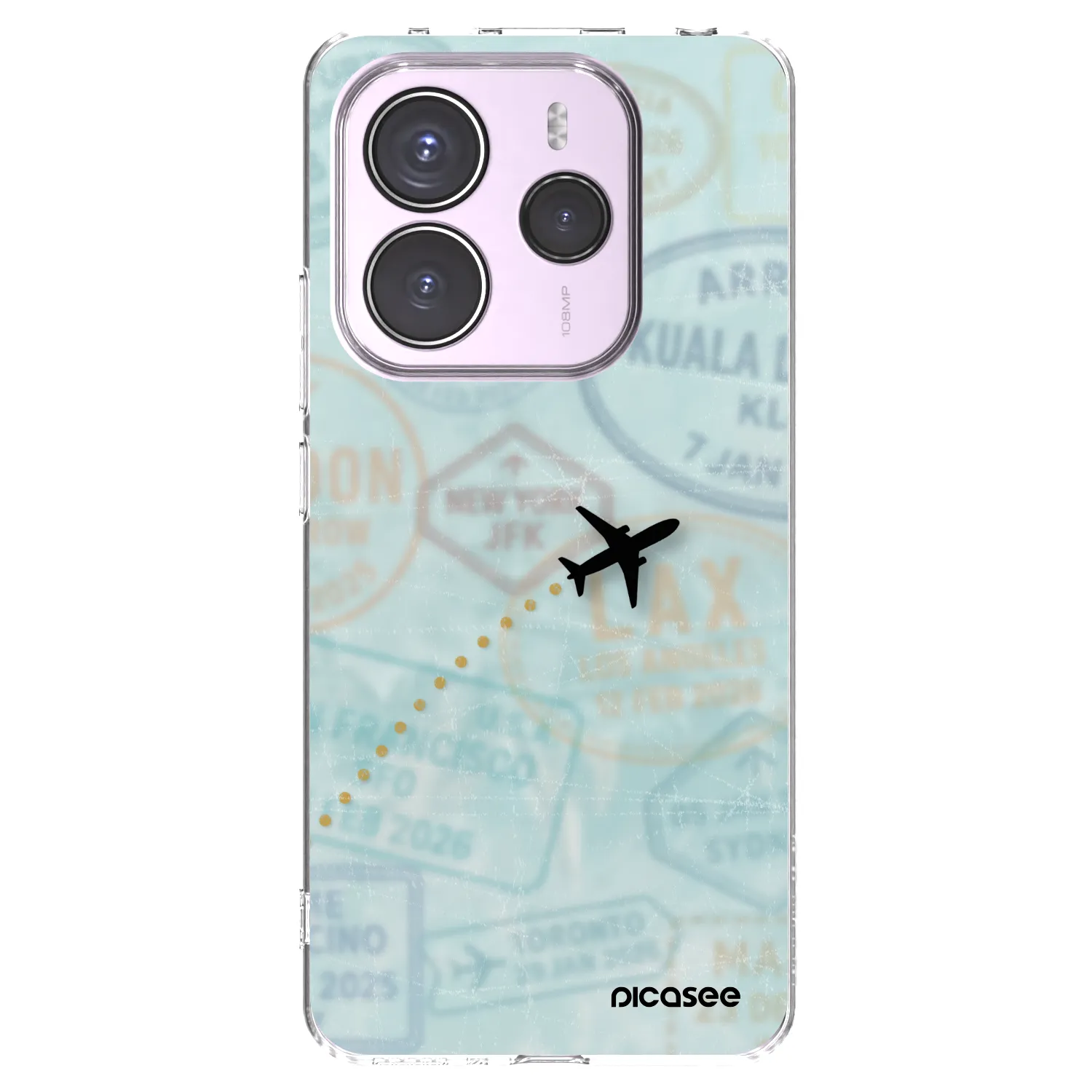 Picasee silikonski prozorni ovitek za Xiaomi Redmi Note 14 5G - FLIGHT PATH