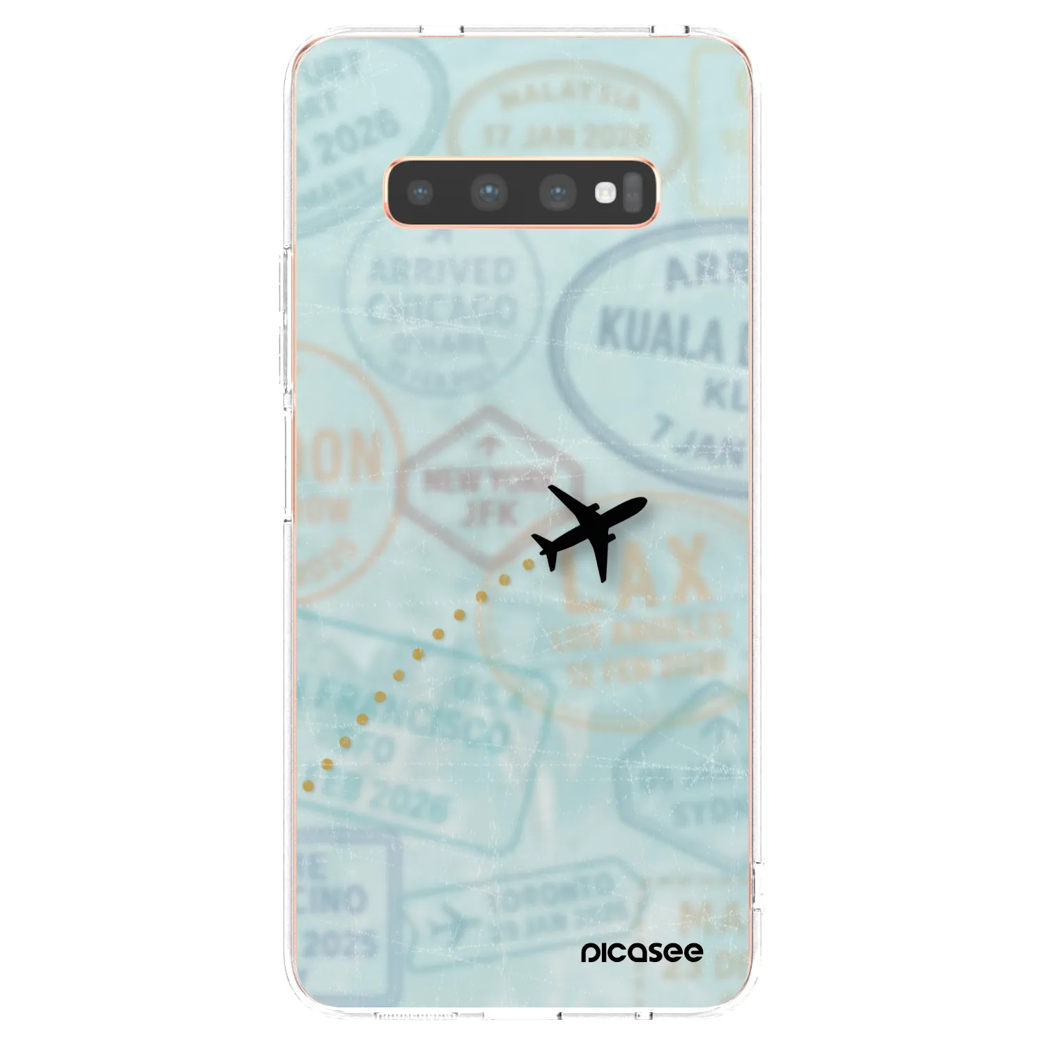 Picasee silikonski prozorni ovitek za Samsung Galaxy S10 Plus G975 - FLIGHT PATH