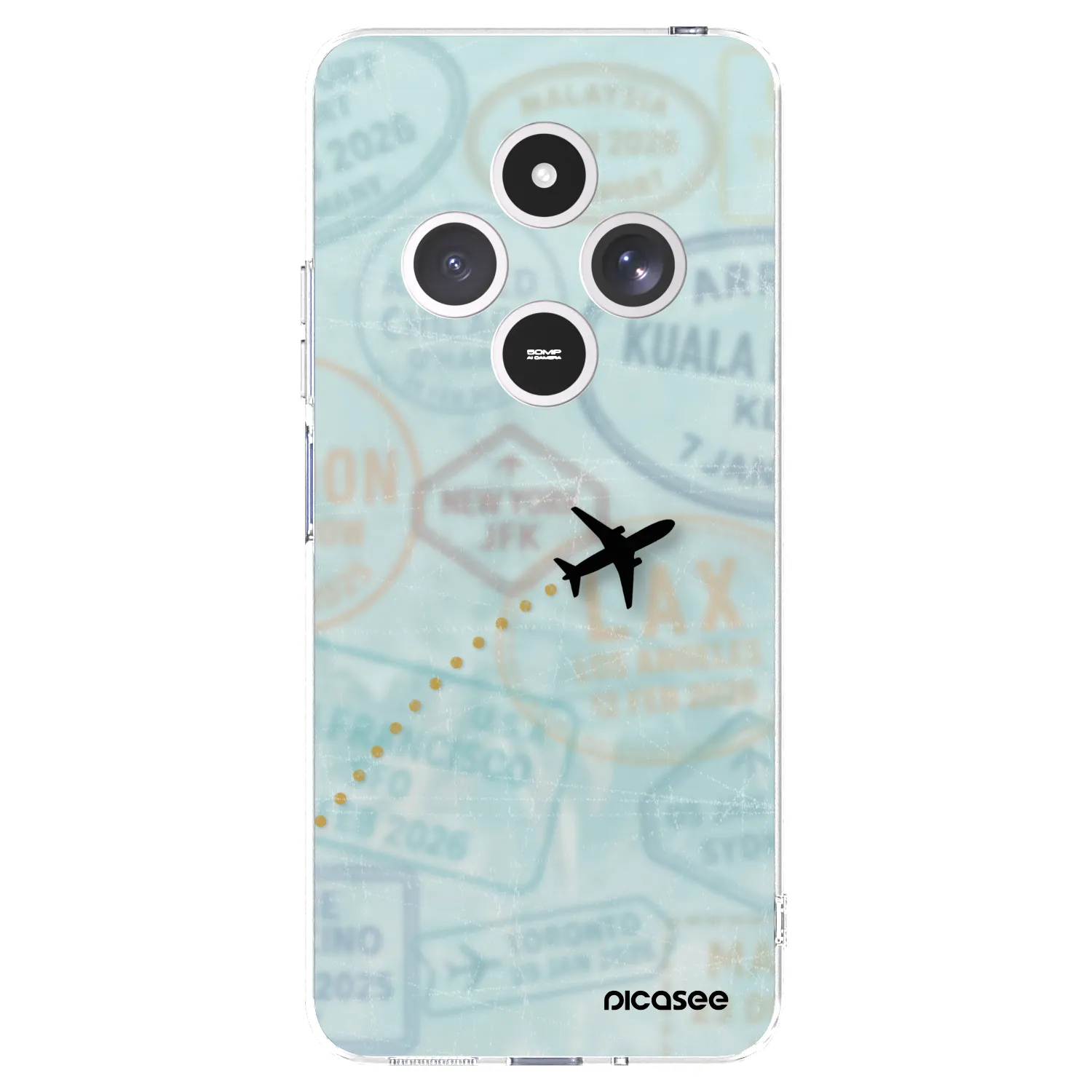 Picasee silikonski prozorni ovitek za Xiaomi Redmi 14C - FLIGHT PATH