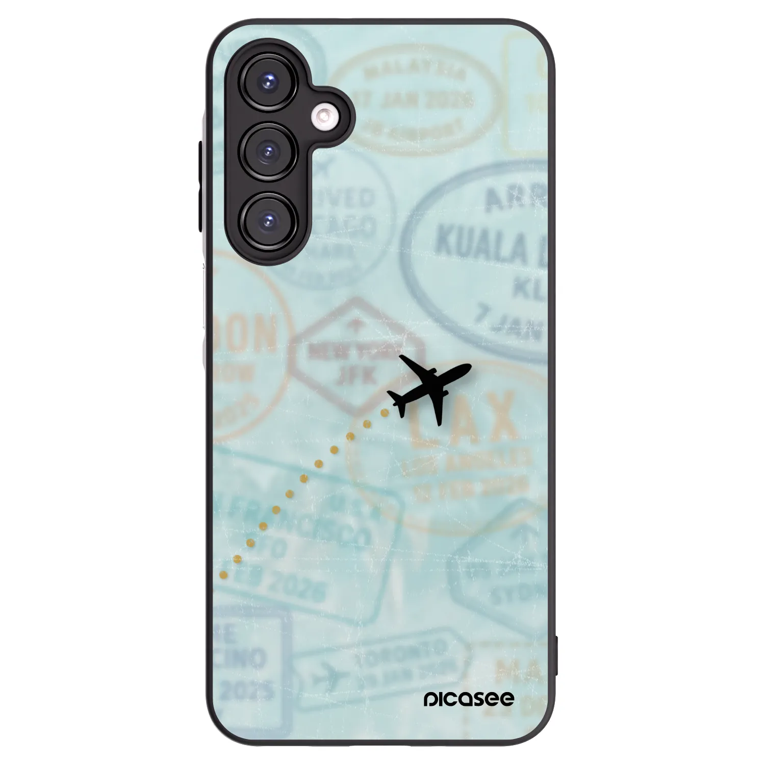 Picasee silikonski črni ovitek za Samsung Galaxy A16 5G - FLIGHT PATH
