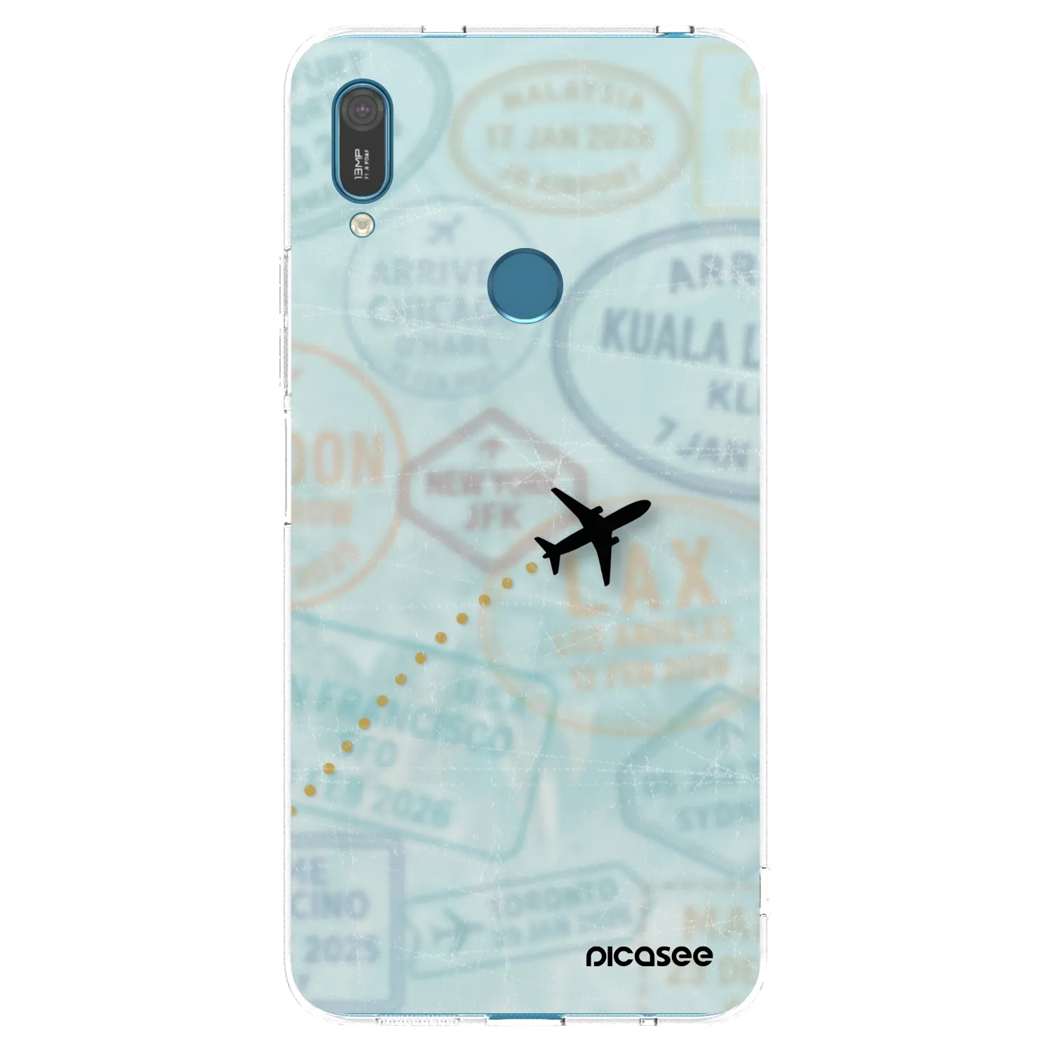 Picasee silikonski prozorni ovitek za Huawei Y7 2019 - FLIGHT PATH