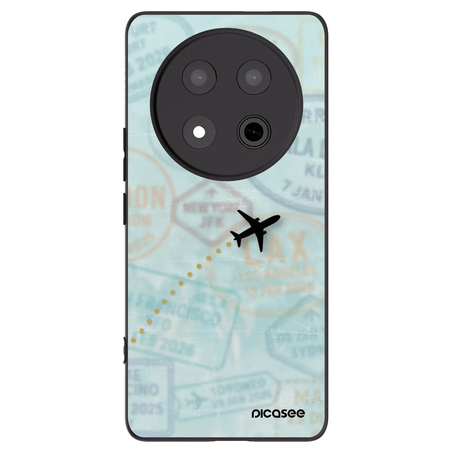 Picasee silikonski črni ovitek za Honor Magic7 Lite 5G - FLIGHT PATH