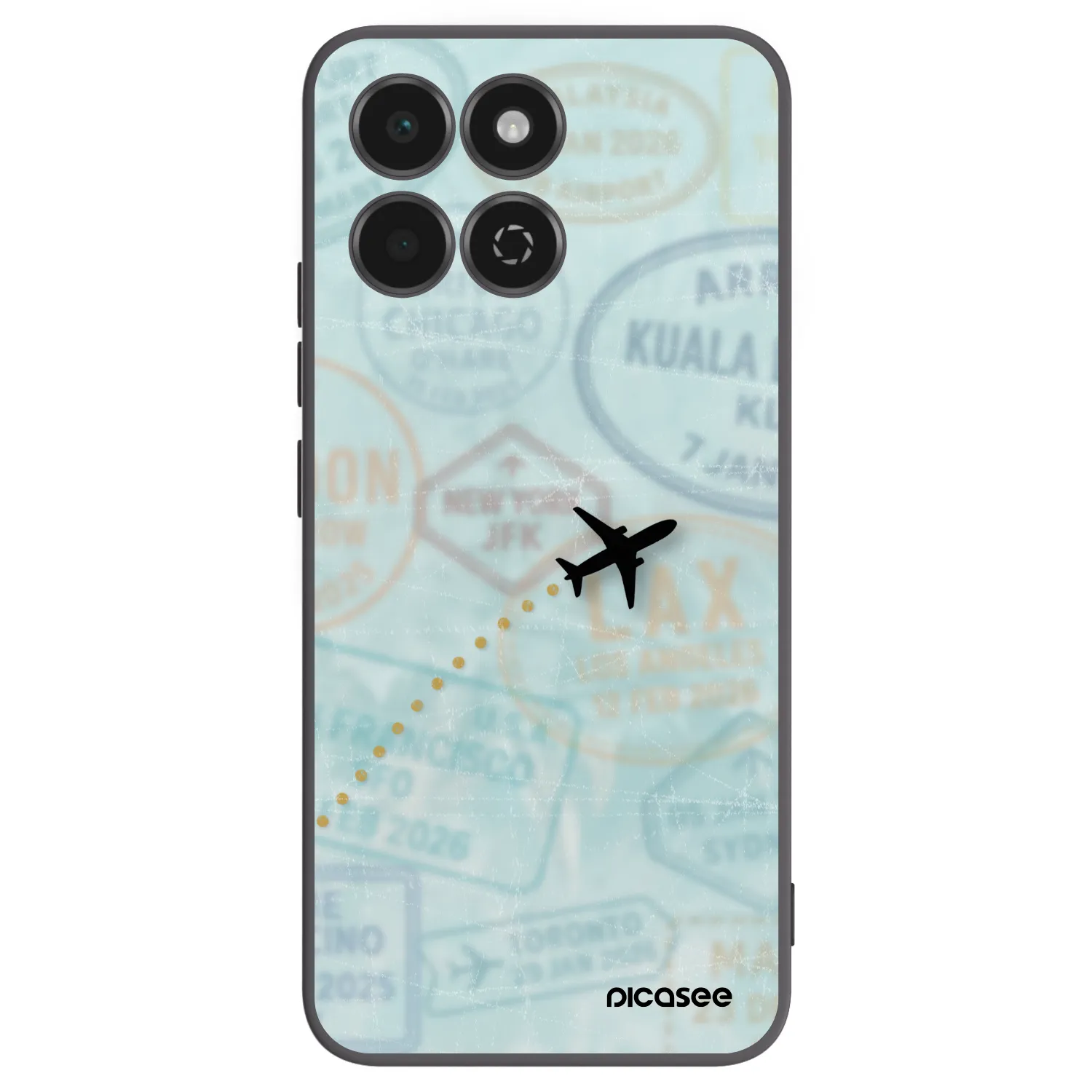 Picasee silikonski črni ovitek za Honor 200 Smart 5G - FLIGHT PATH
