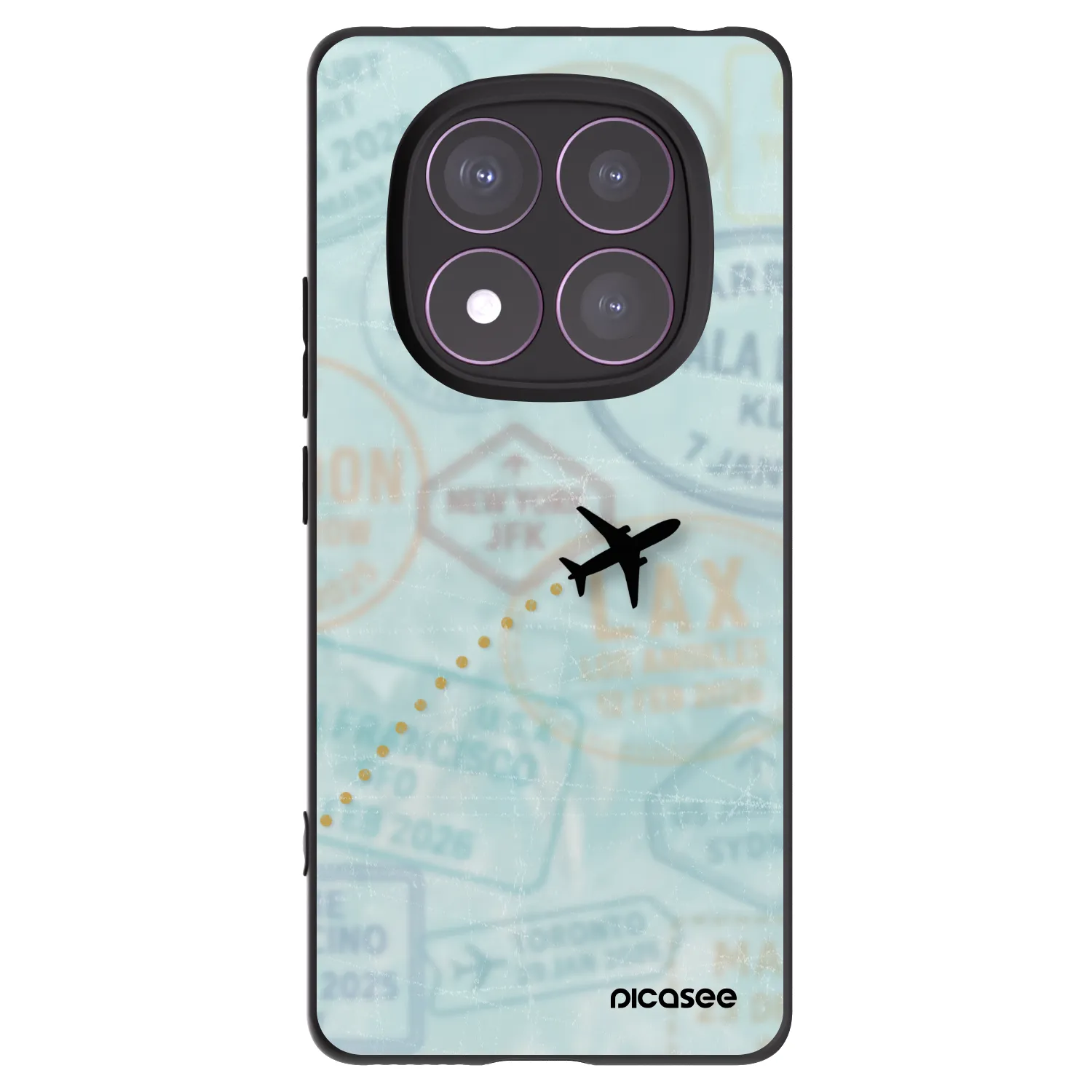 Picasee silikonski črni ovitek za Xiaomi Redmi Note 14 Pro 4G - FLIGHT PATH