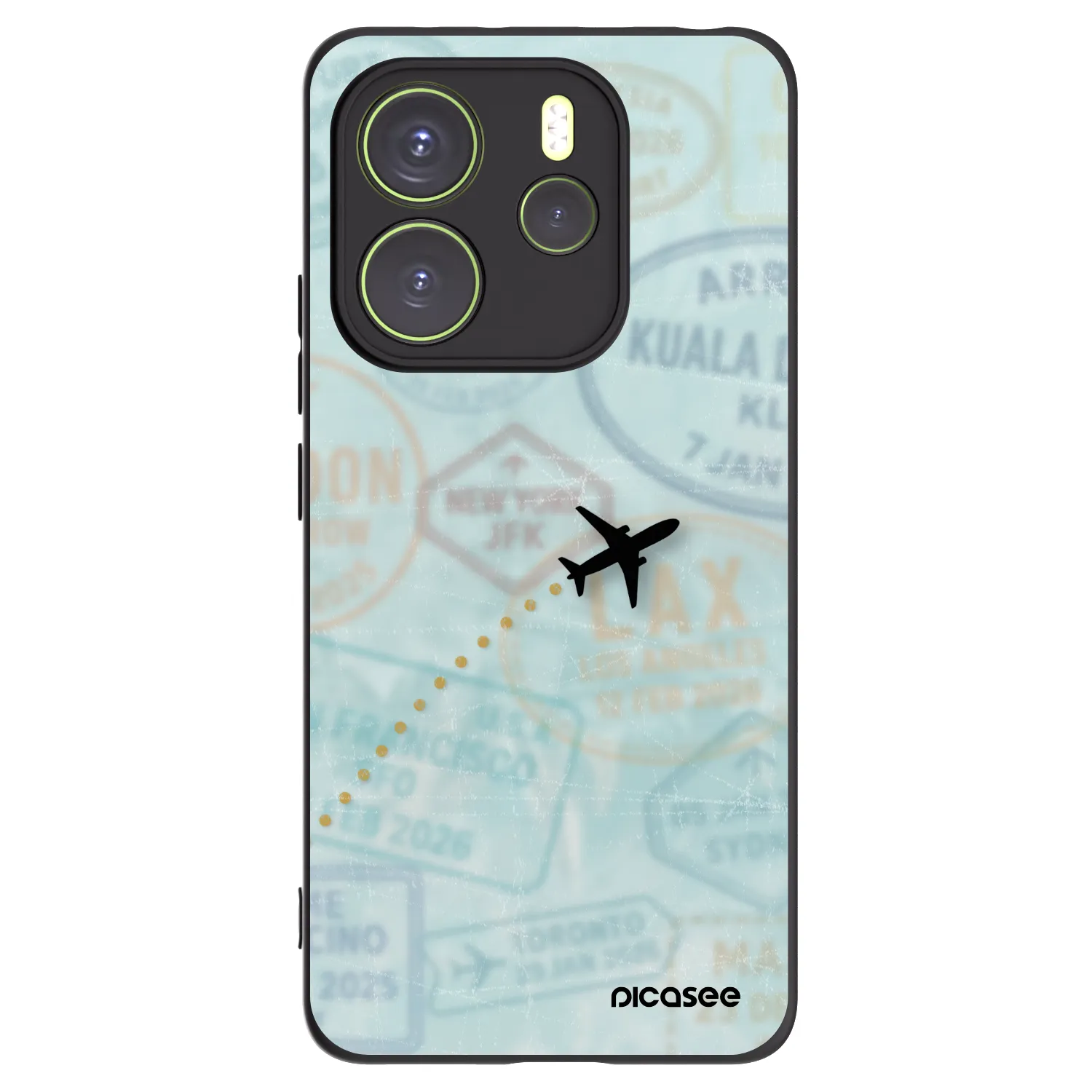 Picasee silikonski črni ovitek za Xiaomi Redmi Note 14 4G - FLIGHT PATH
