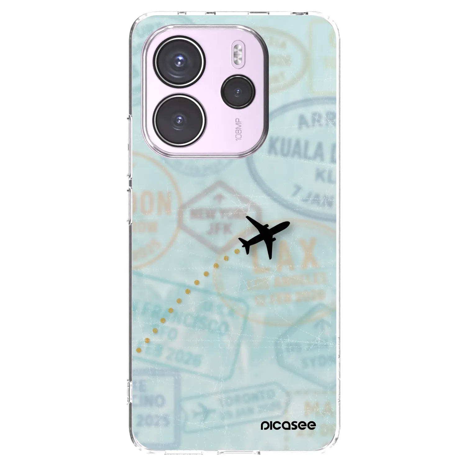 Picasee silikonski prozorni ovitek za Xiaomi Redmi Note 14 4G - FLIGHT PATH