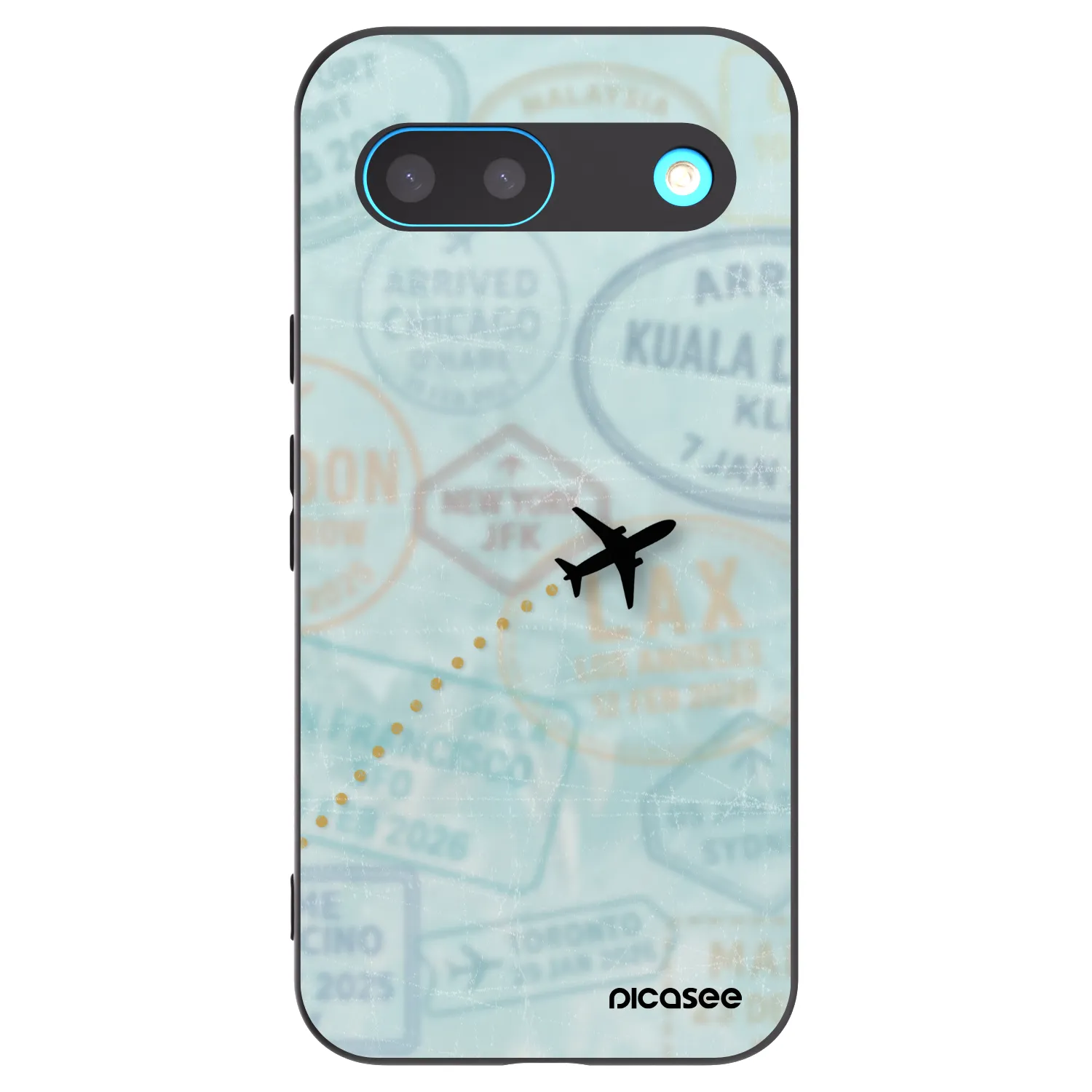 Picasee silikonski črni ovitek za Google Pixel 8 - FLIGHT PATH