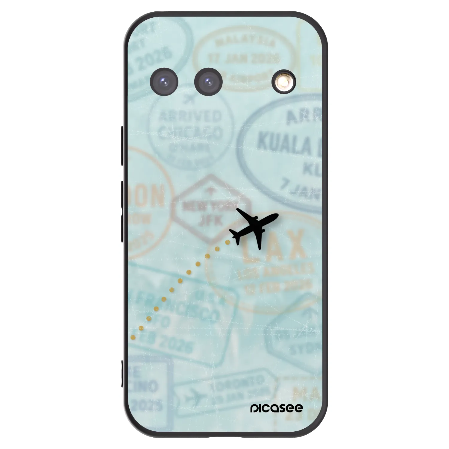 Picasee silikonski črni ovitek za Google Pixel 9 - FLIGHT PATH