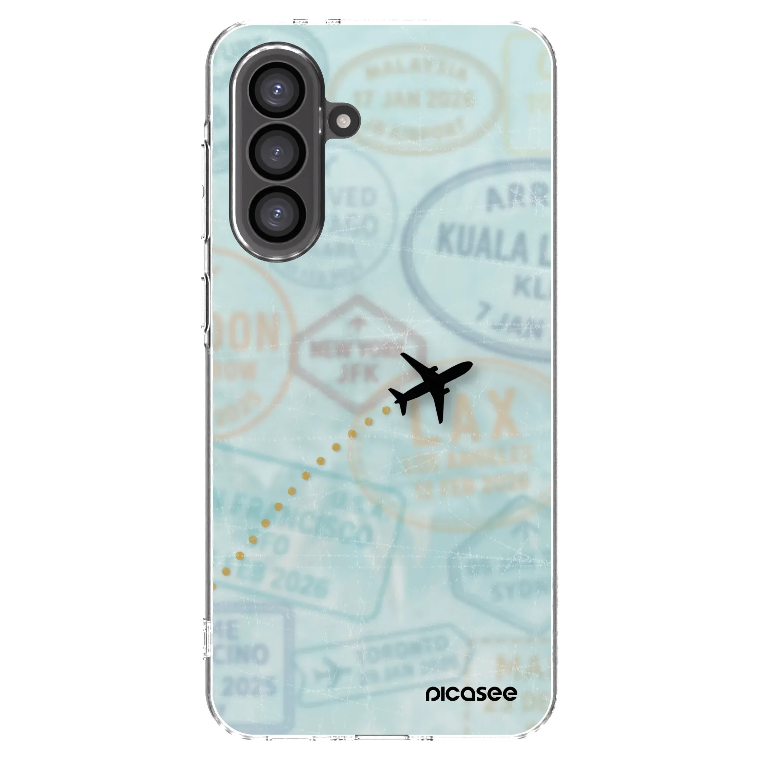 Picasee silikonski prozorni ovitek za Samsung Galaxy A56 5G A566B - FLIGHT PATH