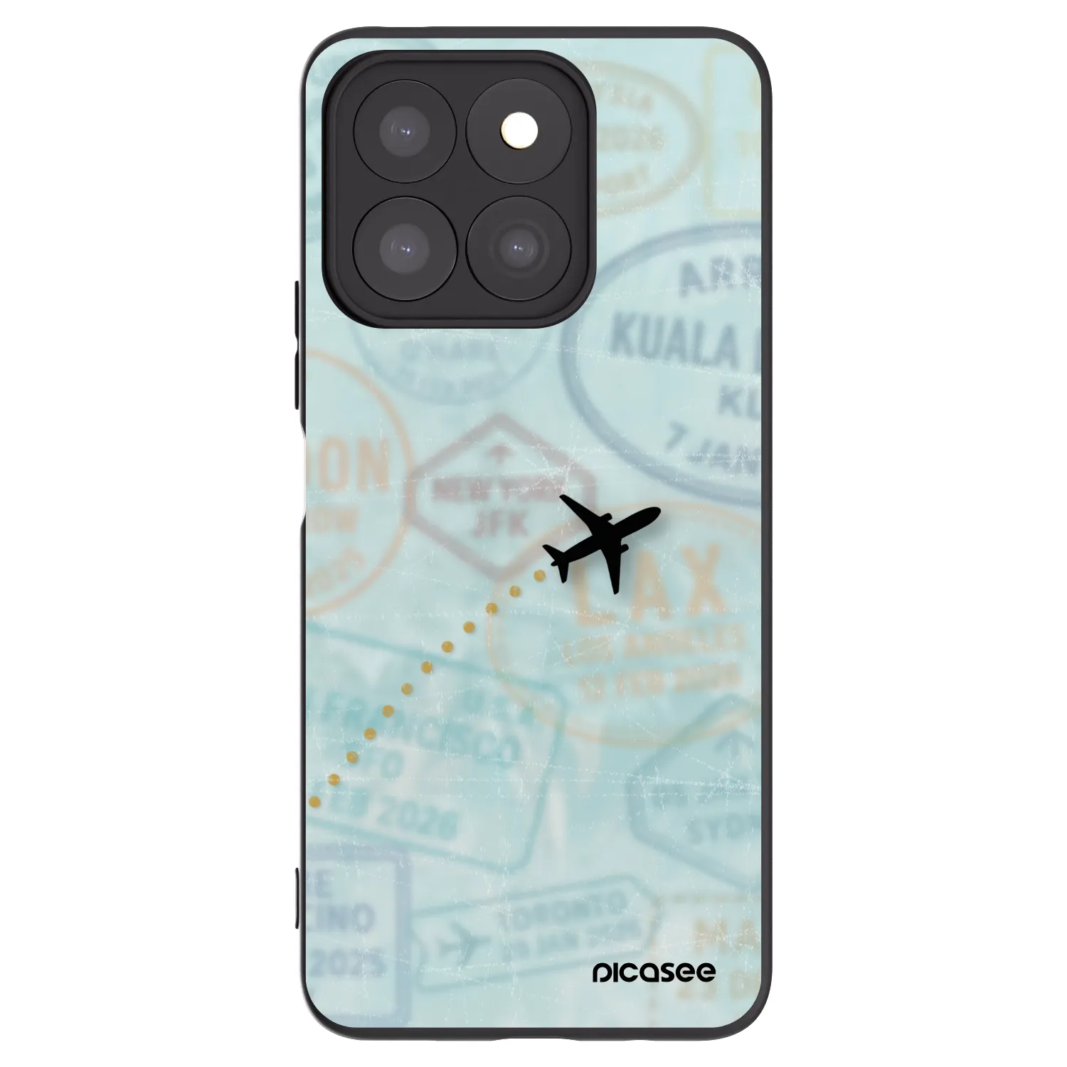 Picasee silikonski črni ovitek za Honor X8c - FLIGHT PATH