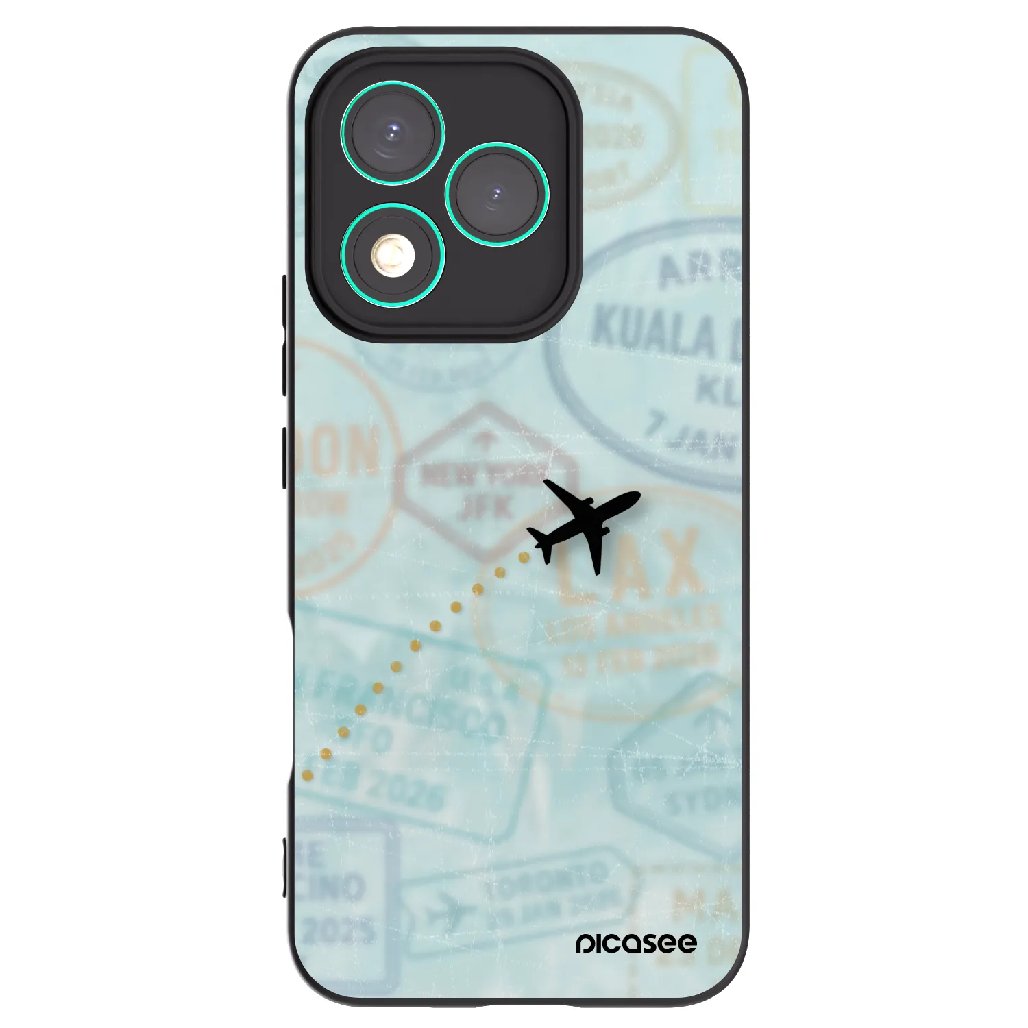 Picasee silikonski črni ovitek za Honor 400 Lite 5G - FLIGHT PATH