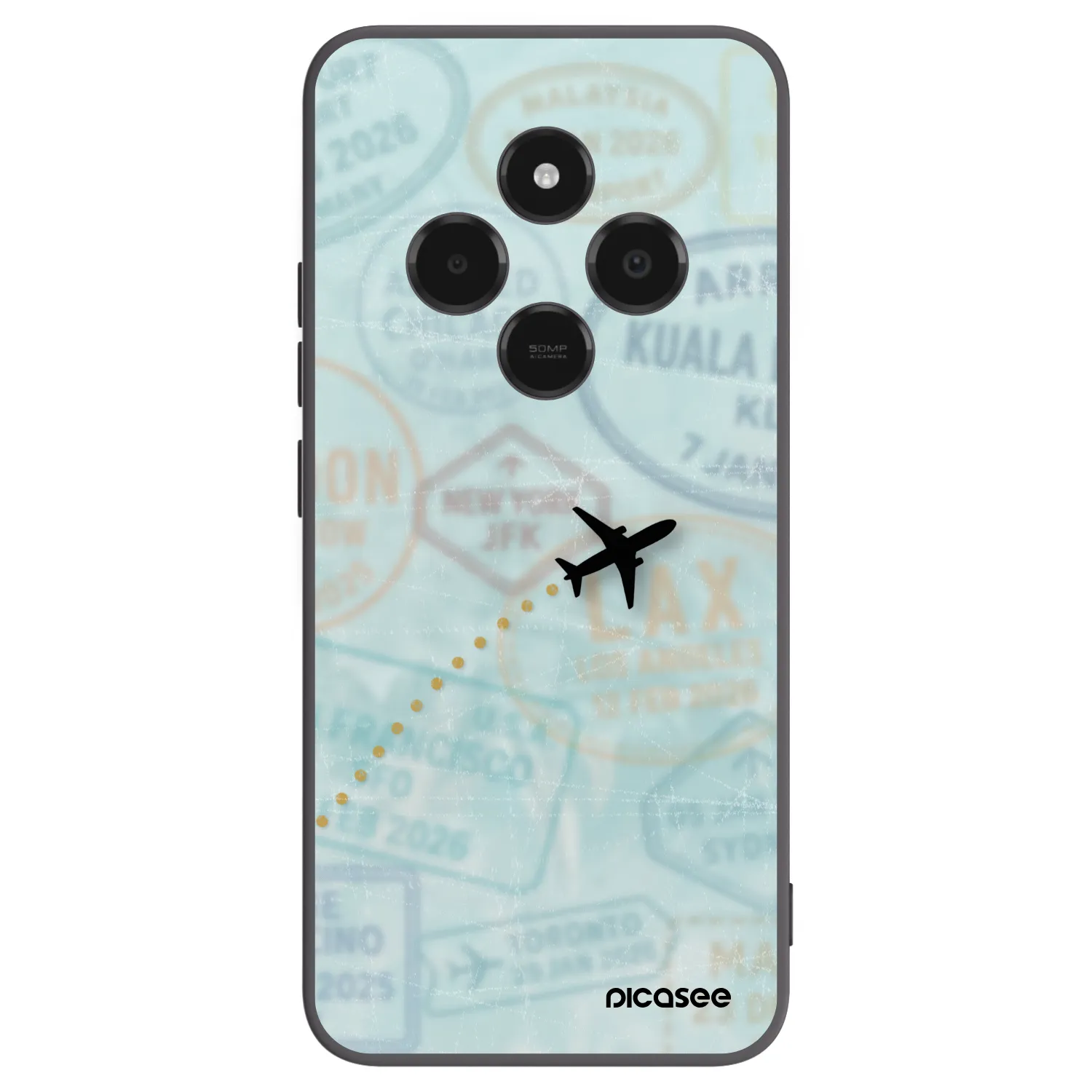 Picasee silikonski črni ovitek za Xiaomi Poco C75 - FLIGHT PATH