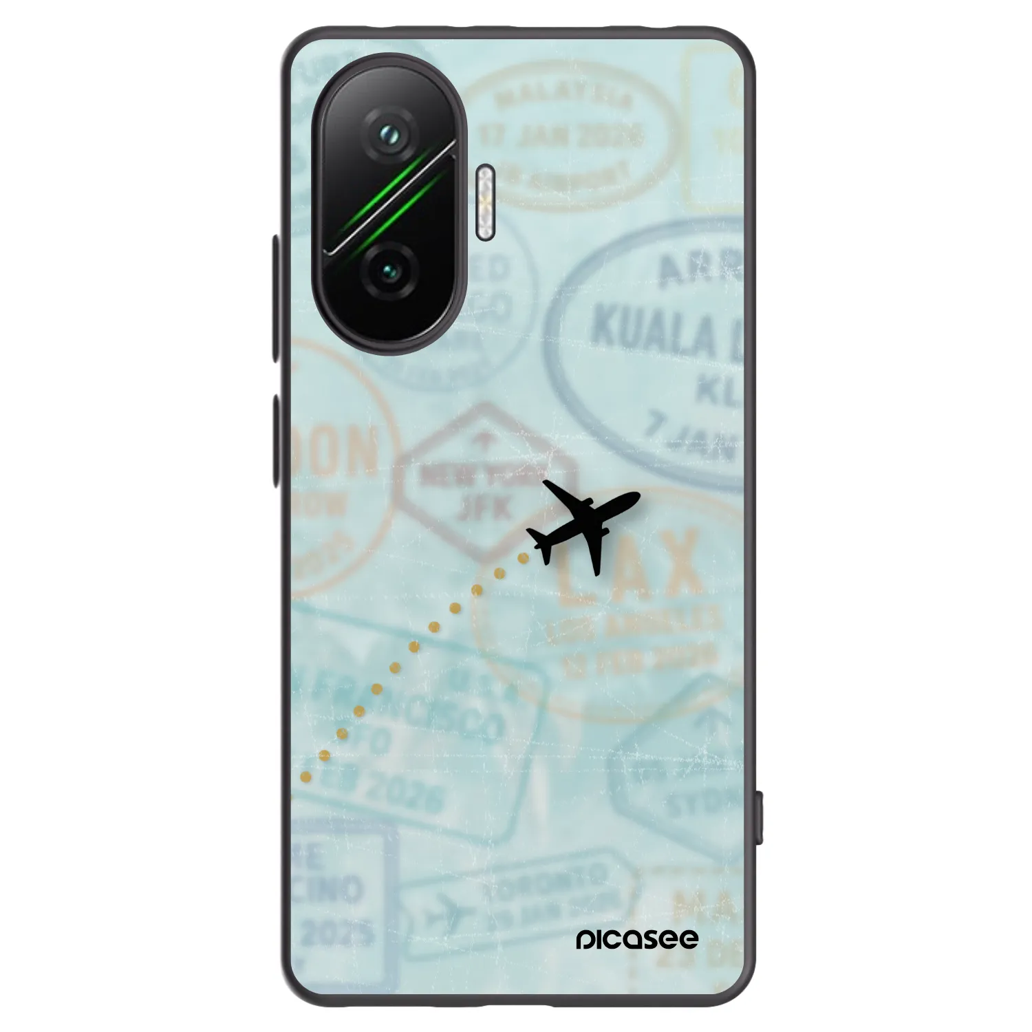 Picasee silikonski črni ovitek za Xiaomi Poco F7 Pro 5G - FLIGHT PATH