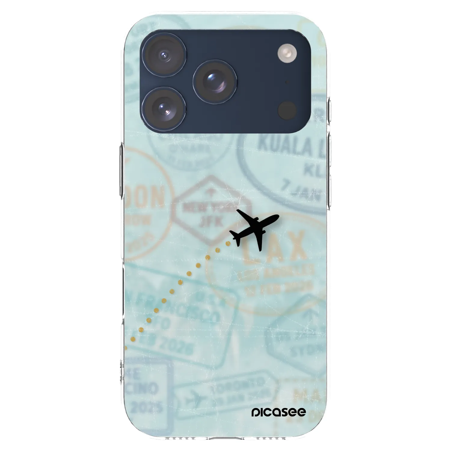 Picasee silikonski prozorni ovitek za Apple iPhone 17 Pro - FLIGHT PATH