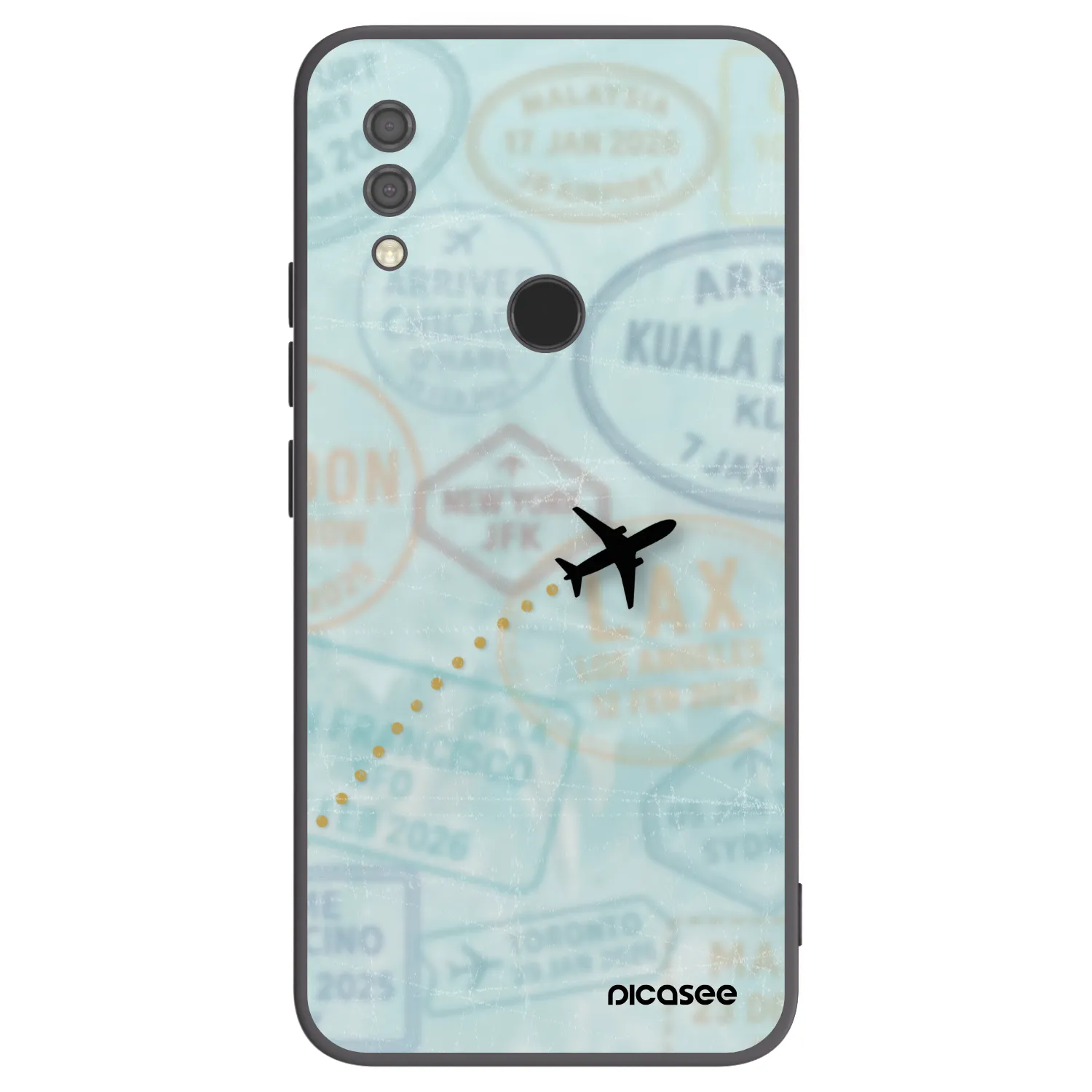 Picasee silikonski črni ovitek za Xiaomi Redmi 7 - FLIGHT PATH