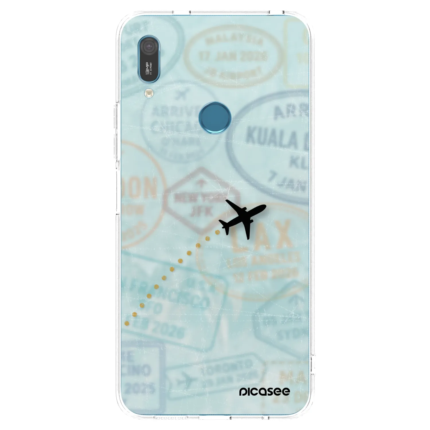 Picasee silikonski prozorni ovitek za Huawei Y6 2019 - FLIGHT PATH