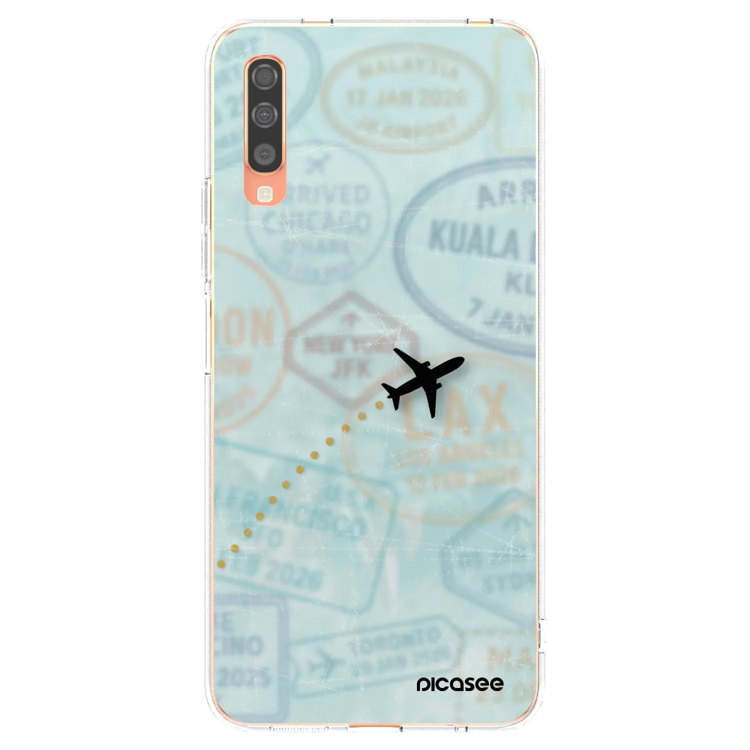 Picasee silikonski prozorni ovitek za Samsung Galaxy A70 A705F - FLIGHT PATH