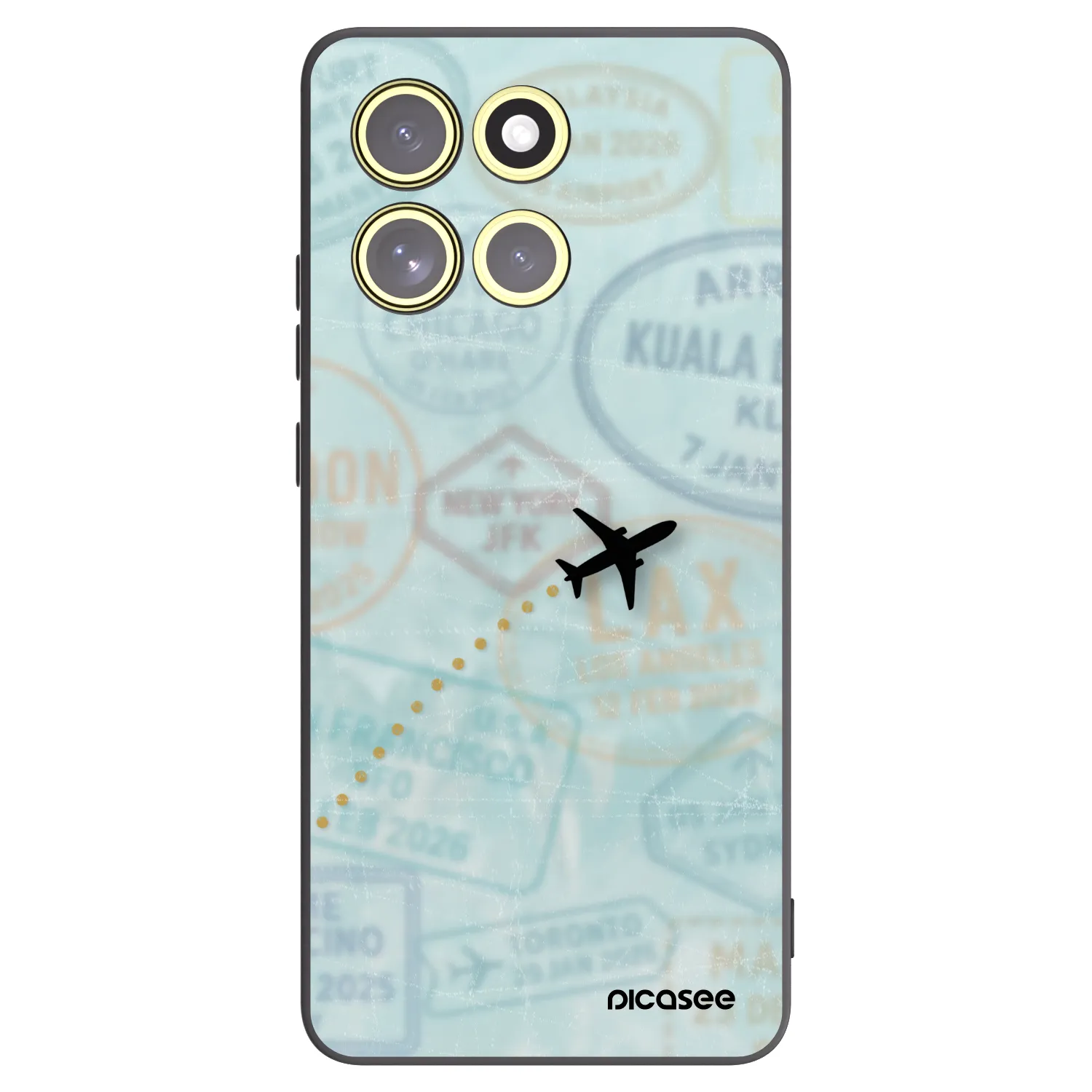 Picasee silikonski črni ovitek za Motorola Moto G86 5G - FLIGHT PATH