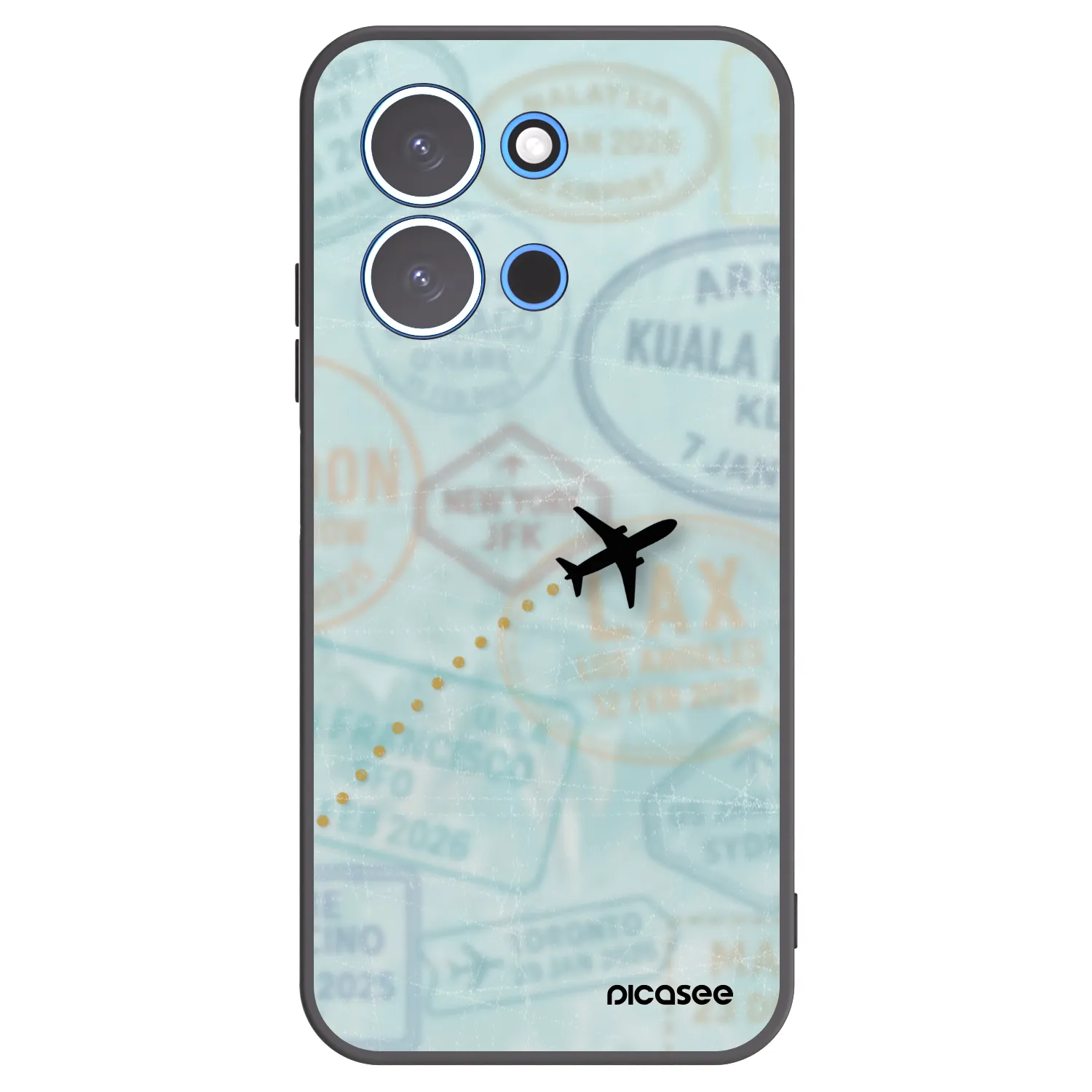 Picasee silikonski črni ovitek za Xiaomi Redmi 15C 4G - FLIGHT PATH