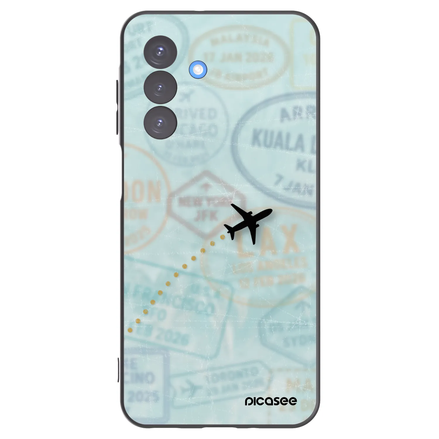 Picasee silikonski črni ovitek za Samsung Galaxy A17 5G - FLIGHT PATH