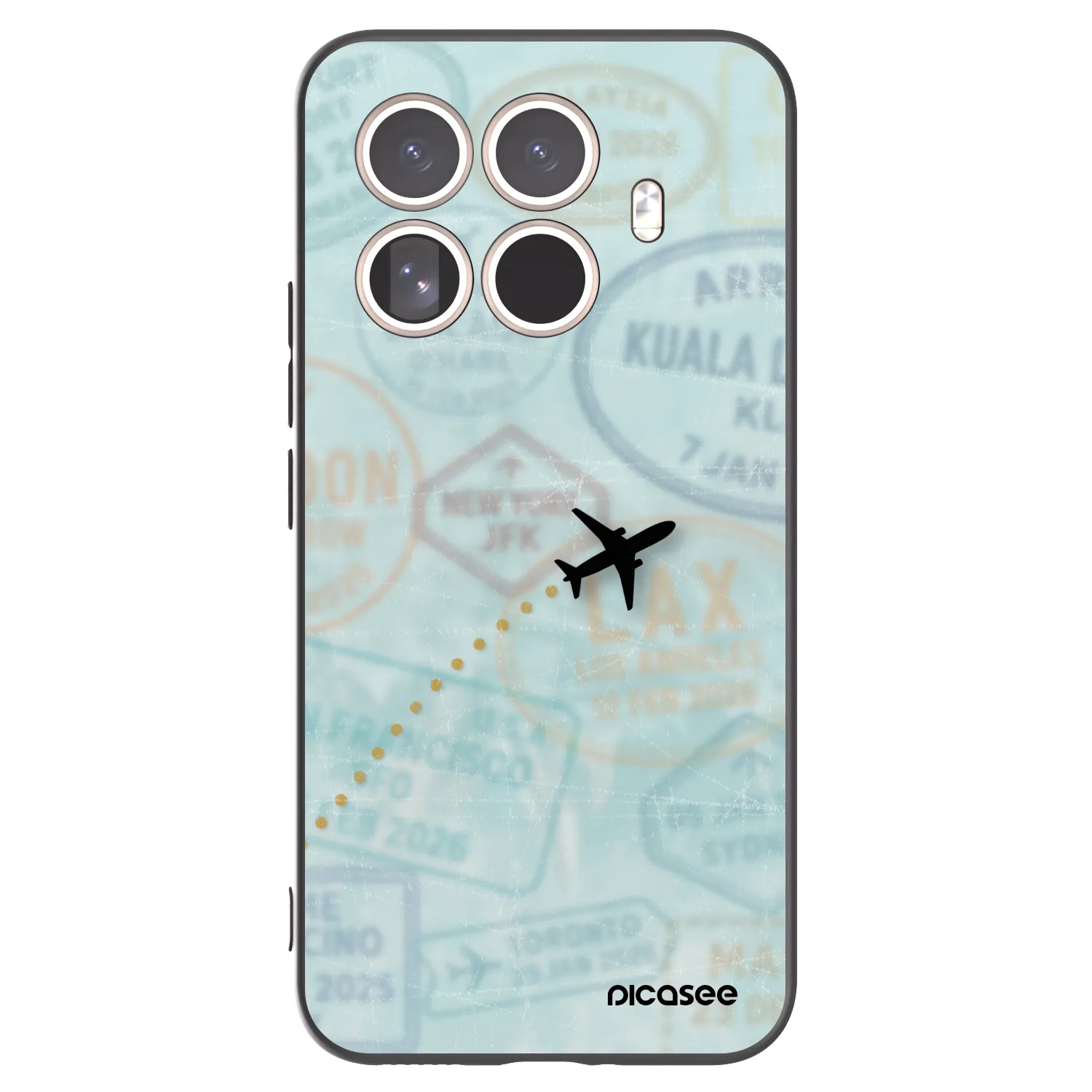 Picasee silikonski črni ovitek za Xiaomi 15T Pro - FLIGHT PATH