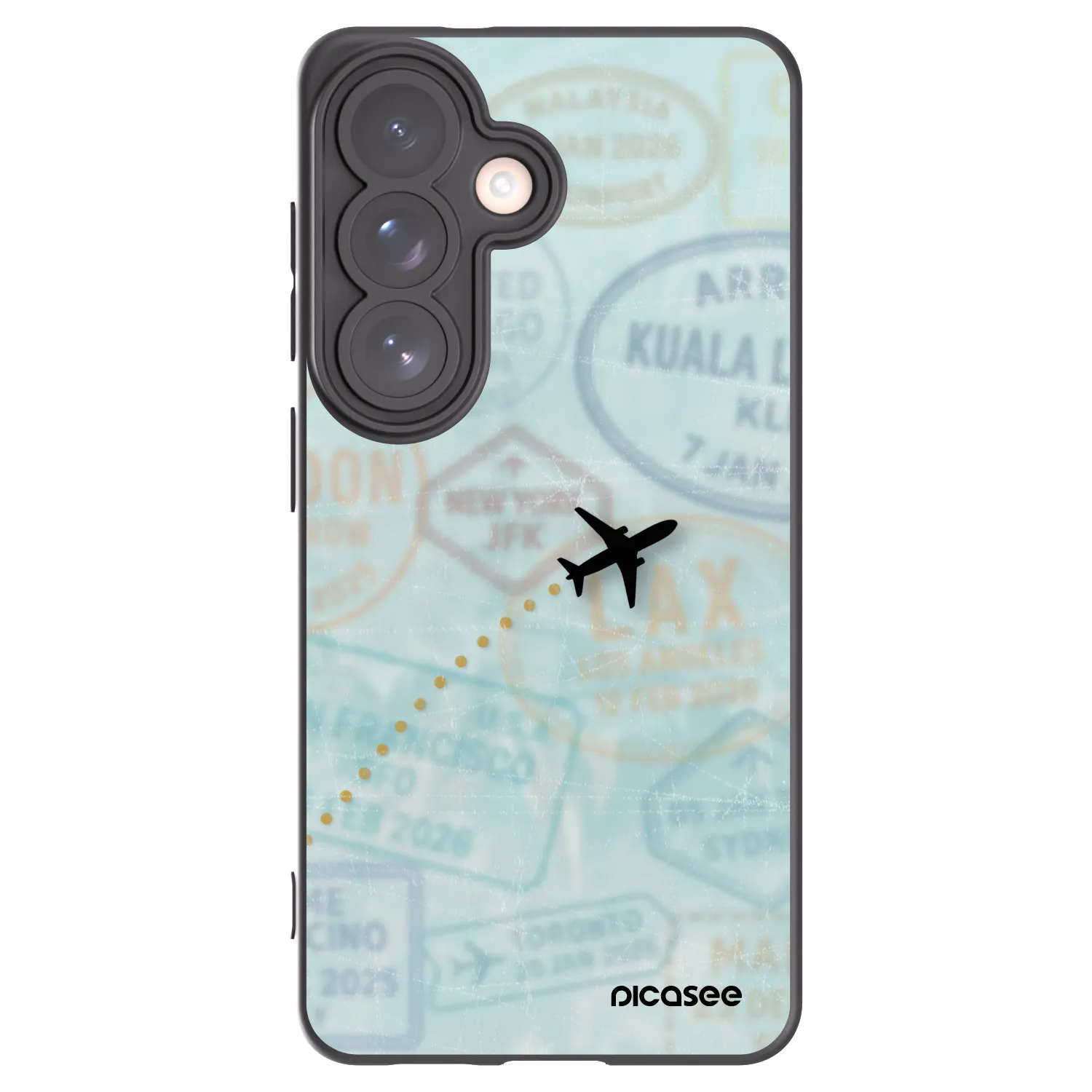 Picasee silikonski črni ovitek za Samsung Galaxy S26 - FLIGHT PATH