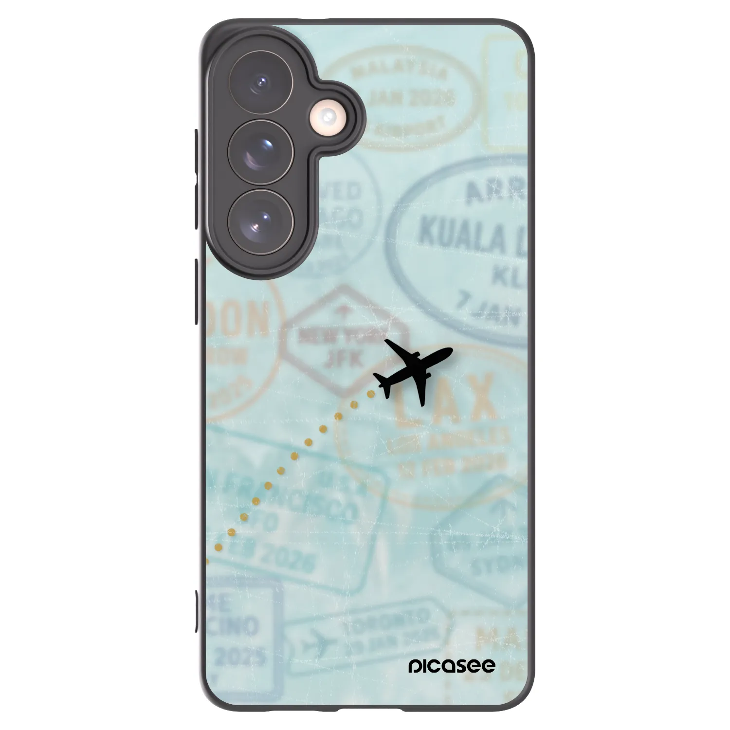 Picasee silikonski črni ovitek za Samsung Galaxy S26+ - FLIGHT PATH