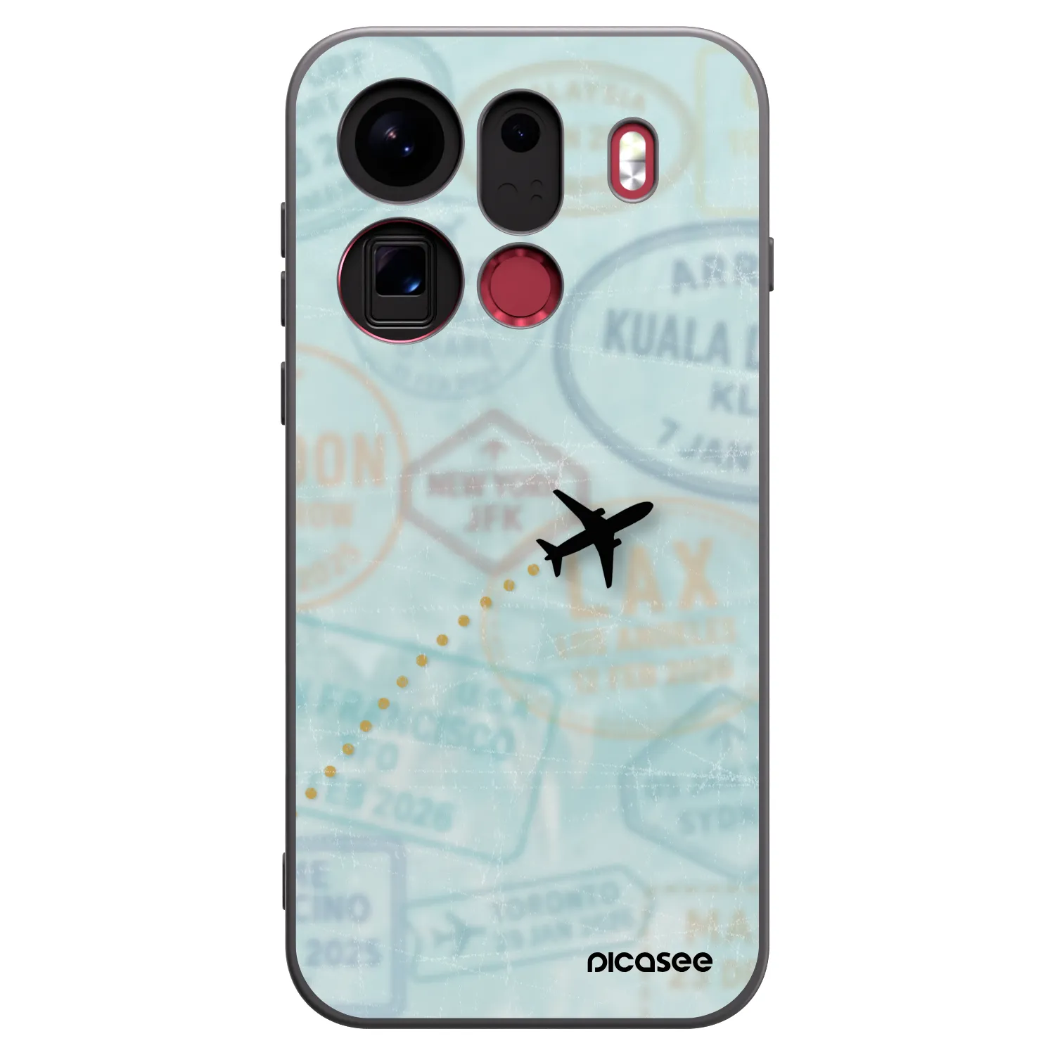 Picasee silikonski črni ovitek za OPPO Find X9 Pro - FLIGHT PATH