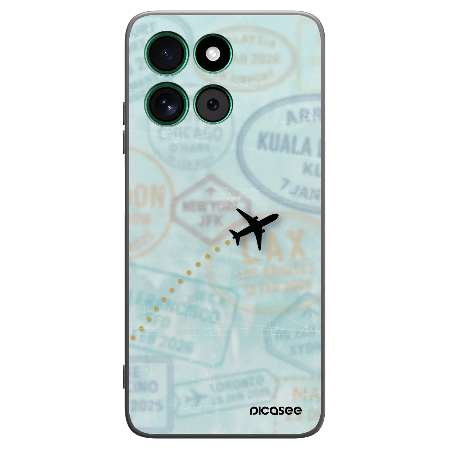 Picasee silikonski črni ovitek za Motorola Moto G57 Power - FLIGHT PATH