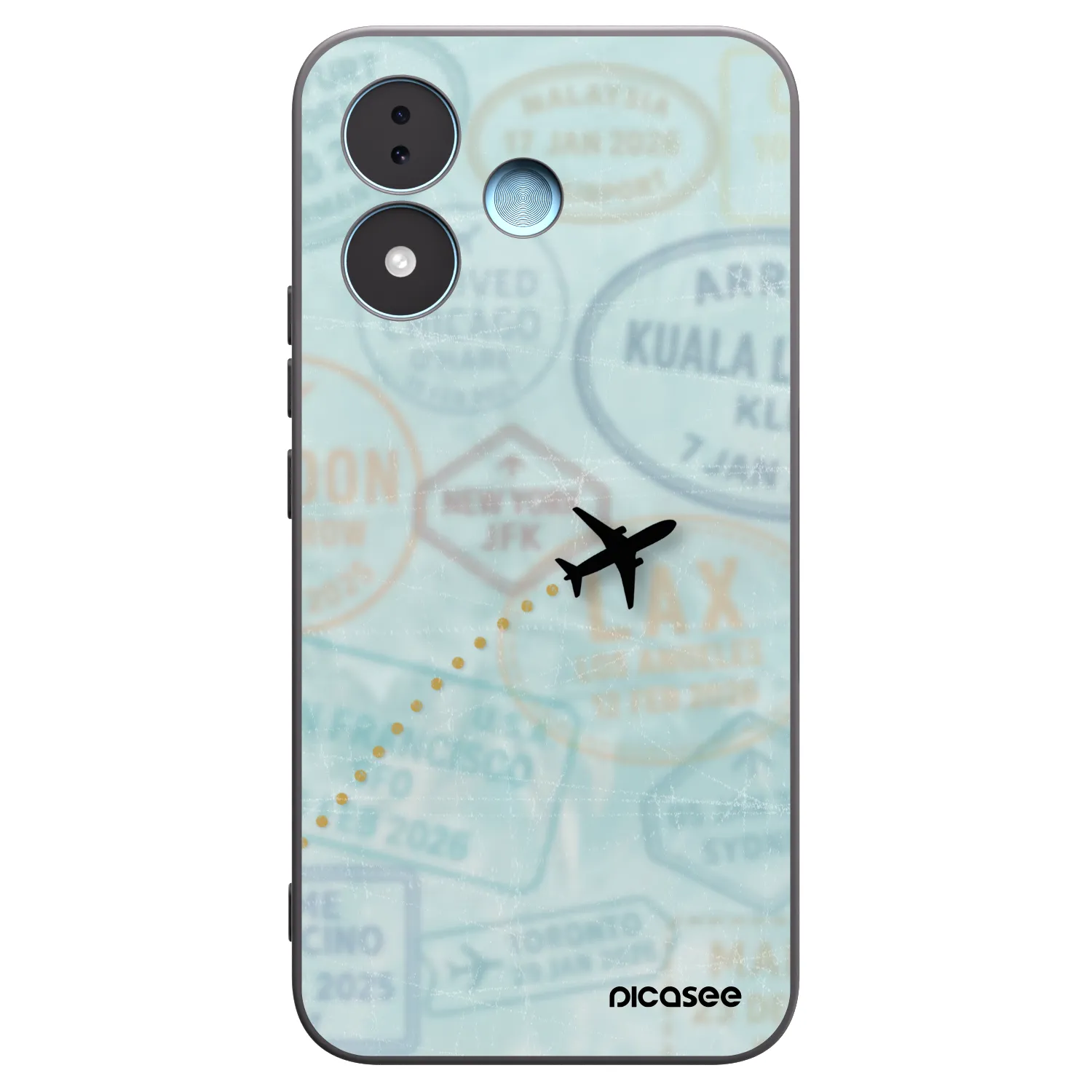 Picasee silikonski črni ovitek za Xiaomi Redmi Note 17 5G - FLIGHT PATH