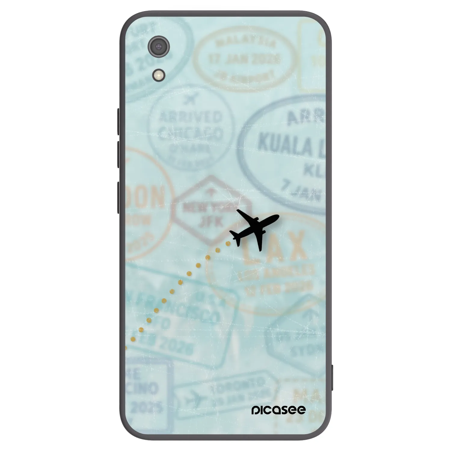 Picasee silikonski črni ovitek za Xiaomi Redmi 7A - FLIGHT PATH