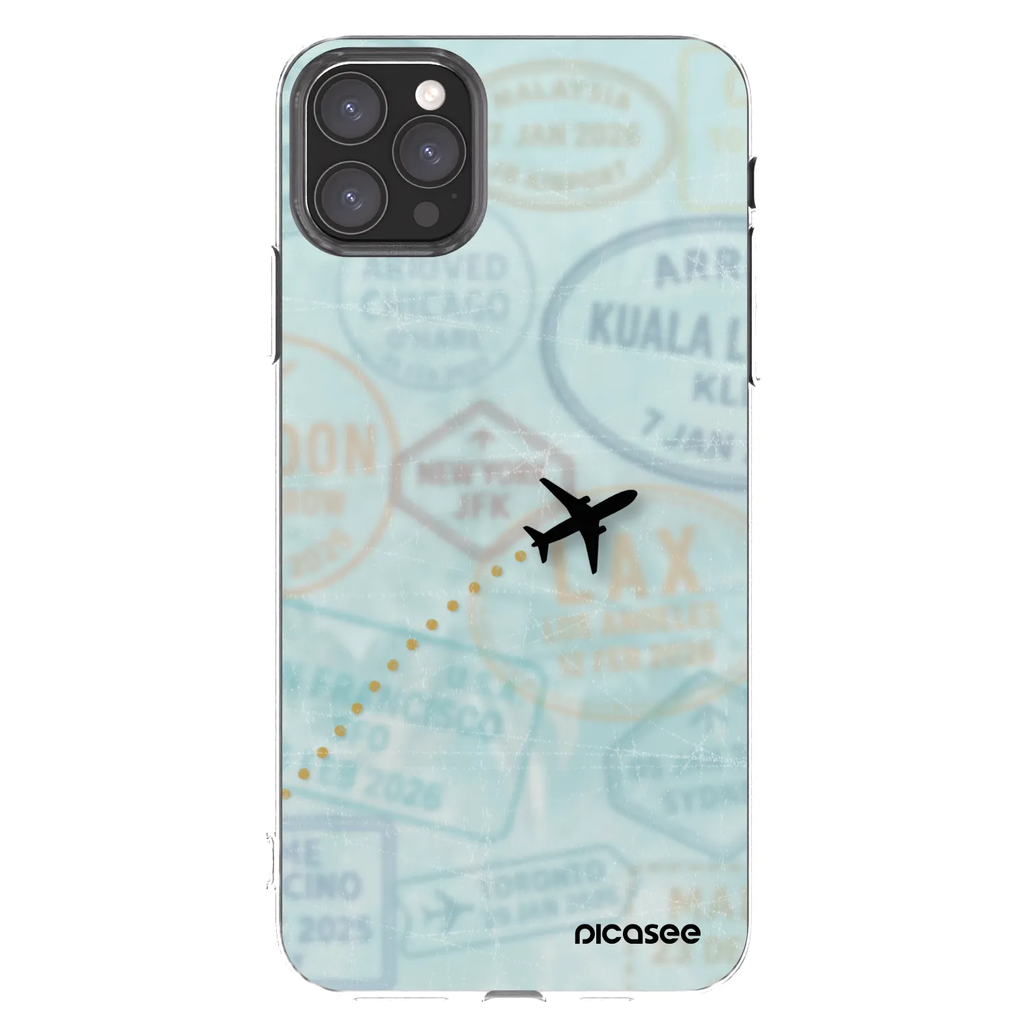 Picasee silikonski prozorni ovitek za Apple iPhone 11 Pro Max - FLIGHT PATH