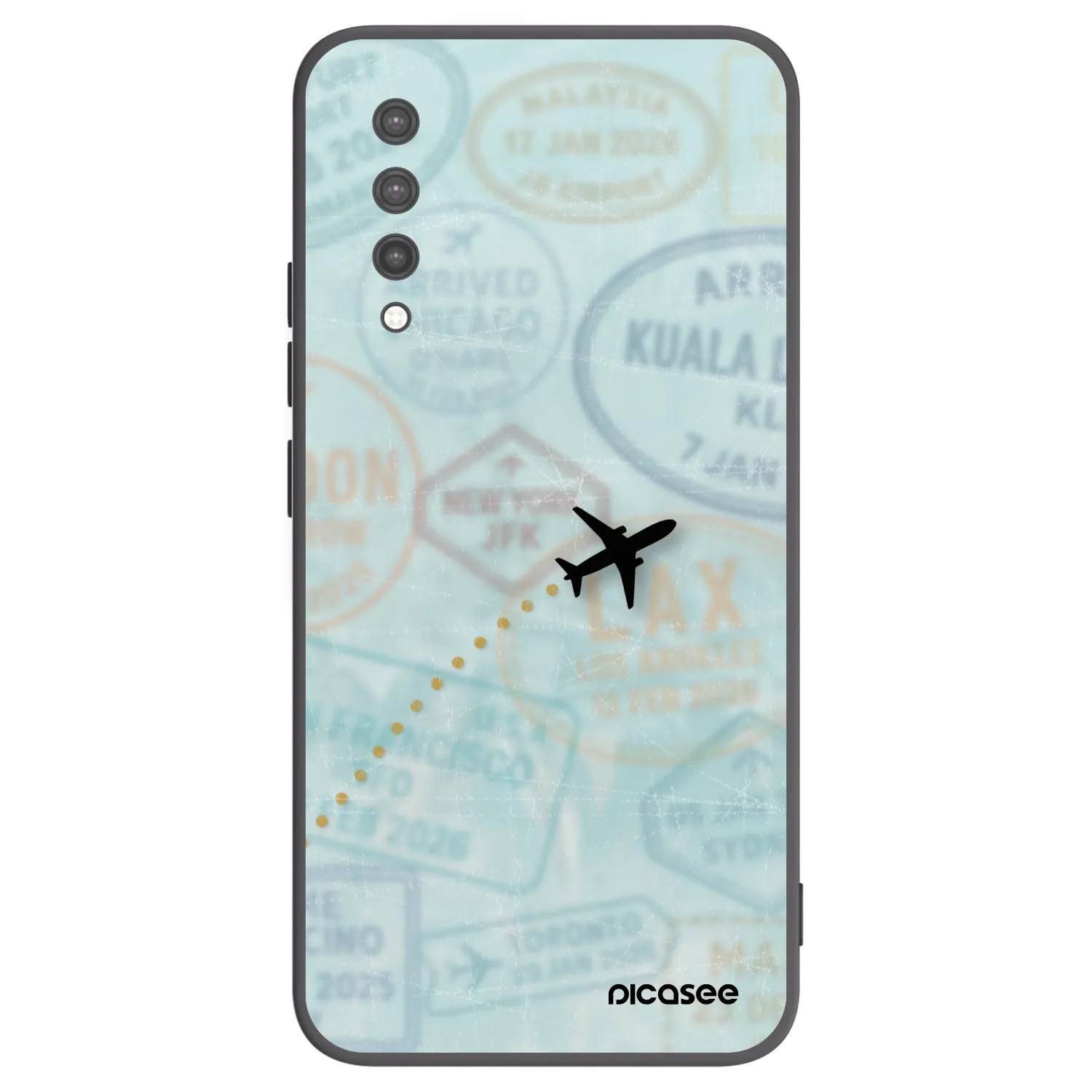 Picasee silikonski črni ovitek za Xiaomi Mi 9 Lite - FLIGHT PATH