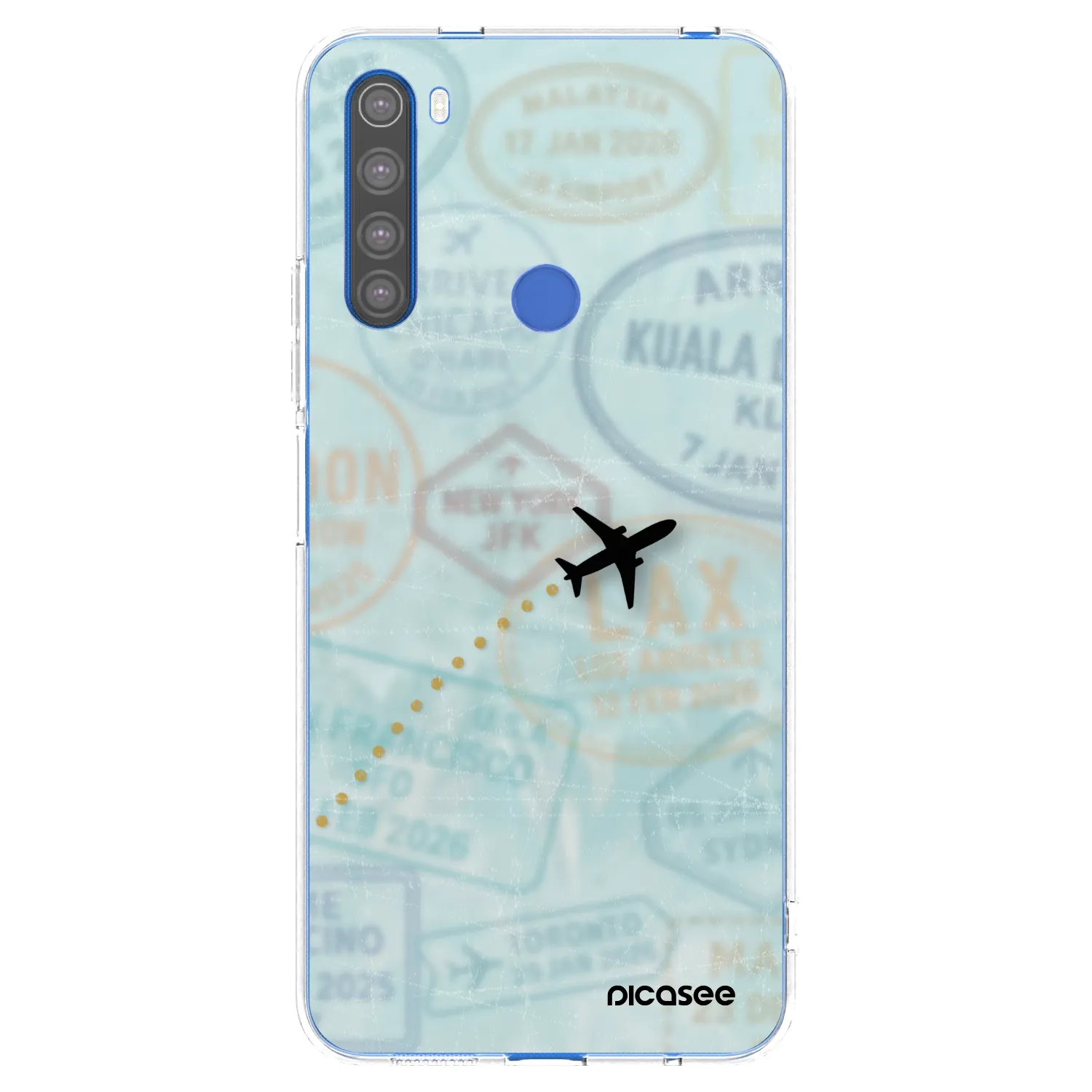 Picasee silikonski prozorni ovitek za Xiaomi Redmi Note 8T - FLIGHT PATH