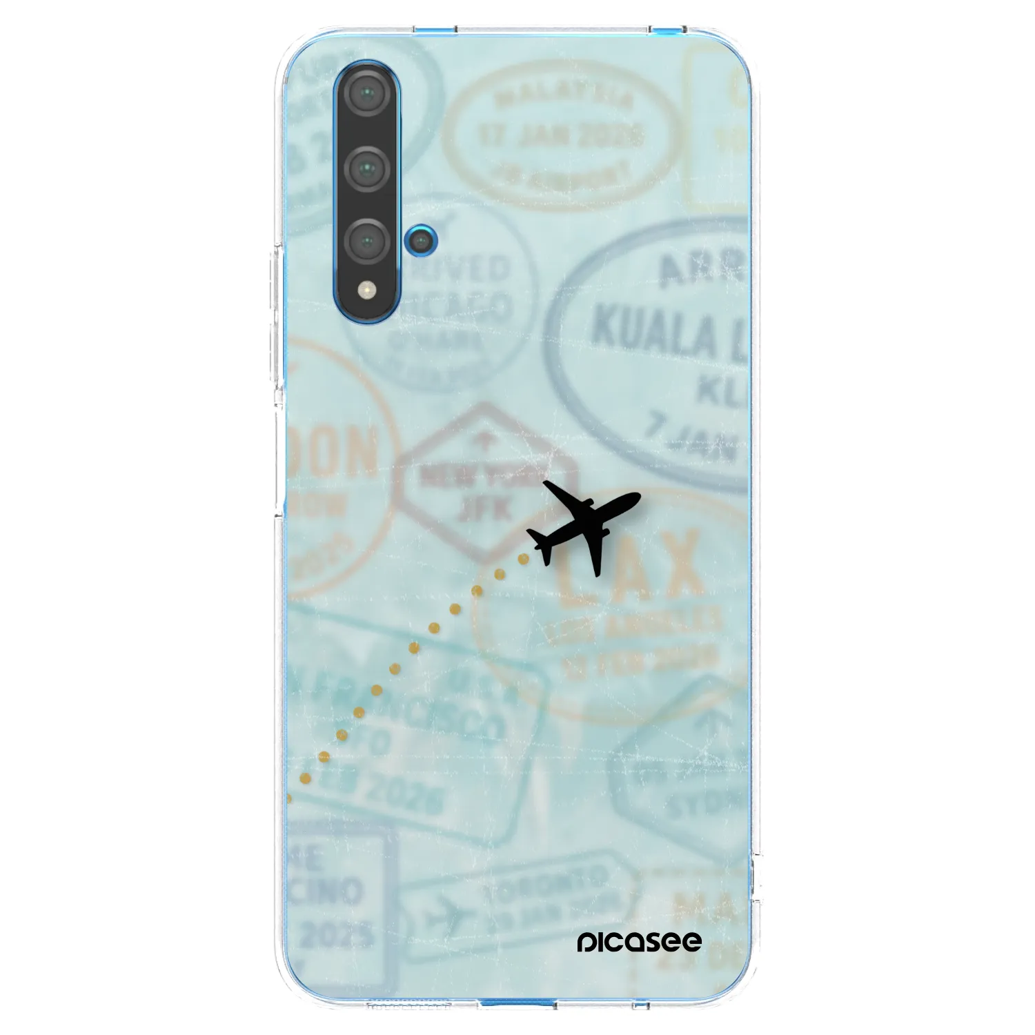 Picasee silikonski prozorni ovitek za Huawei Nova 5T - FLIGHT PATH