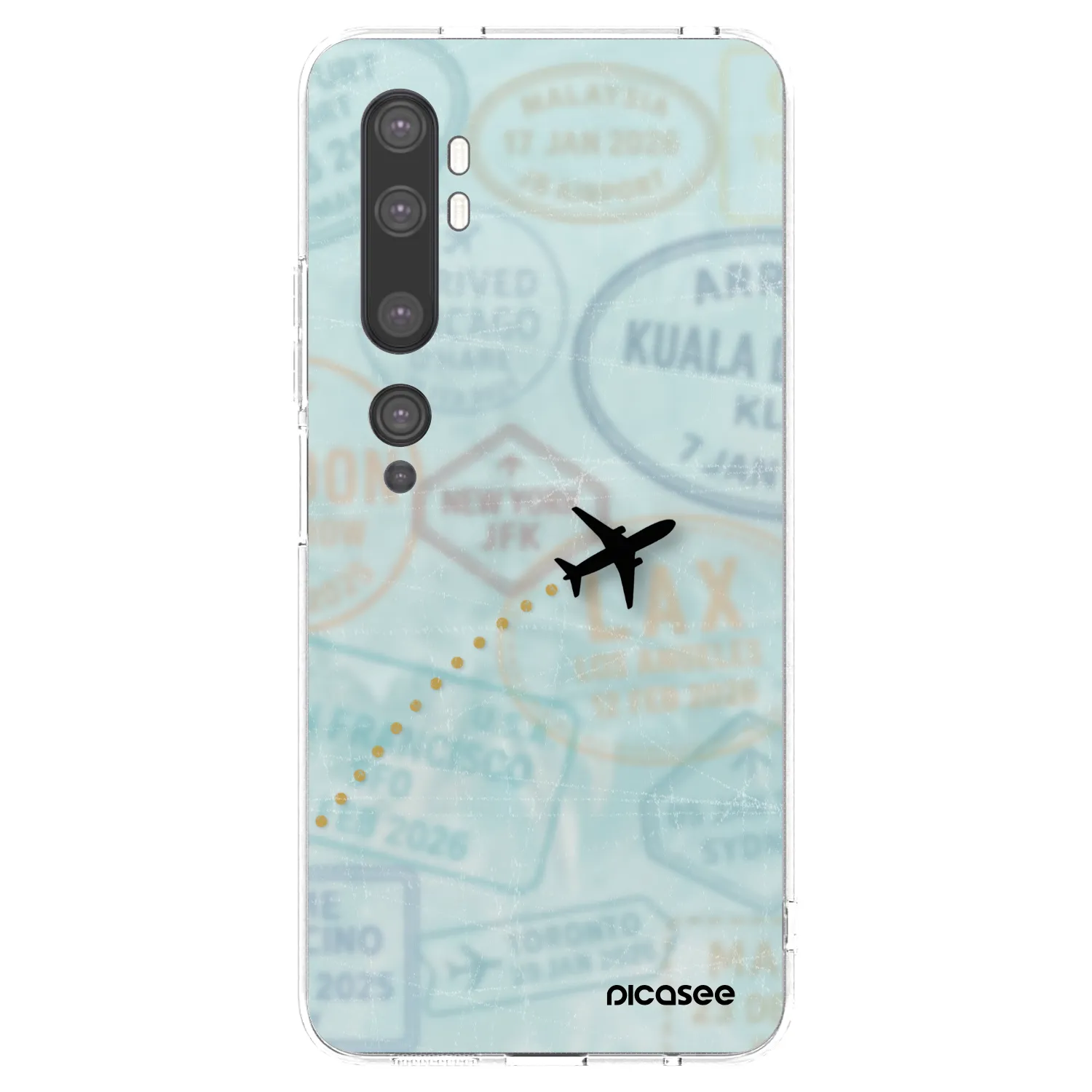 Picasee silikonski prozorni ovitek za Xiaomi Mi Note 10 (Pro) - FLIGHT PATH